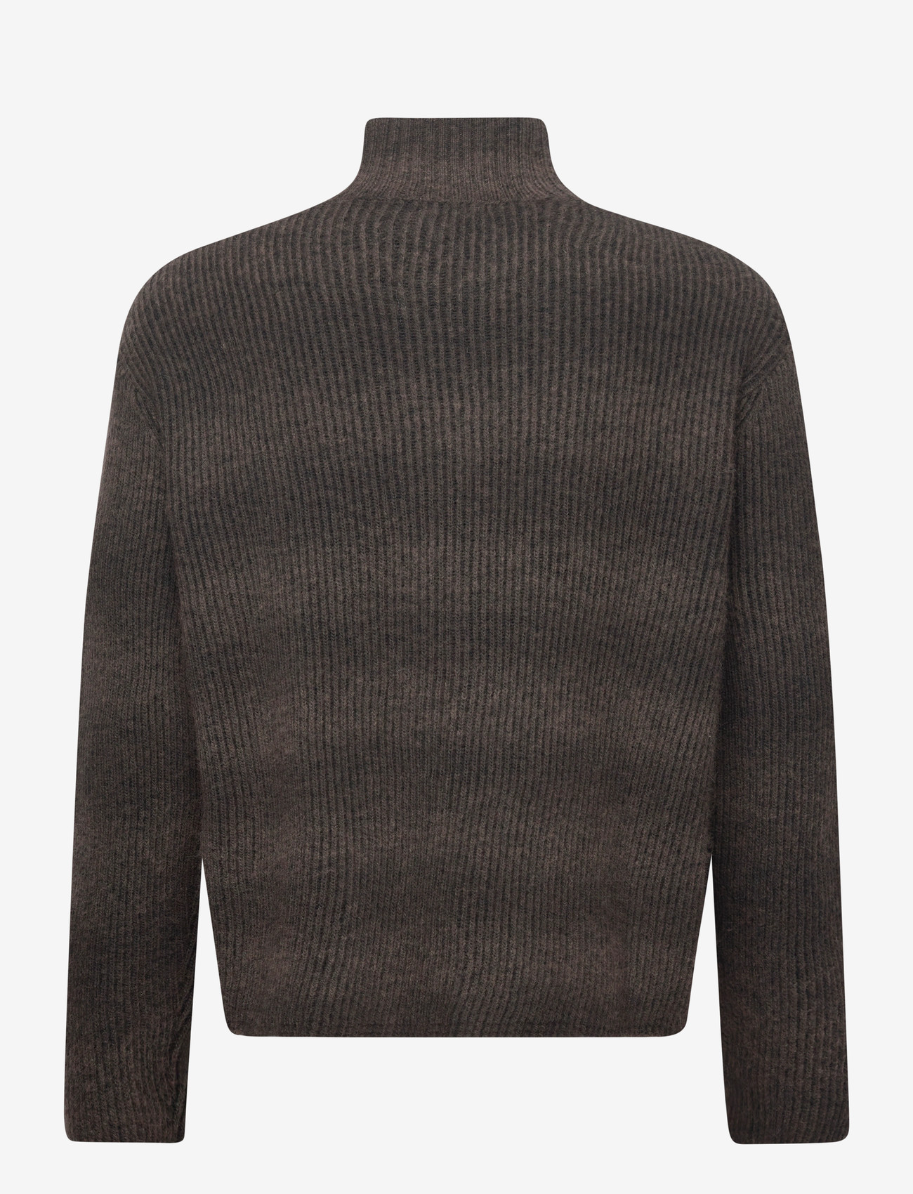 Weekday - Woolblend Zip Cardigan - full zip tröjor - dark brown - 1