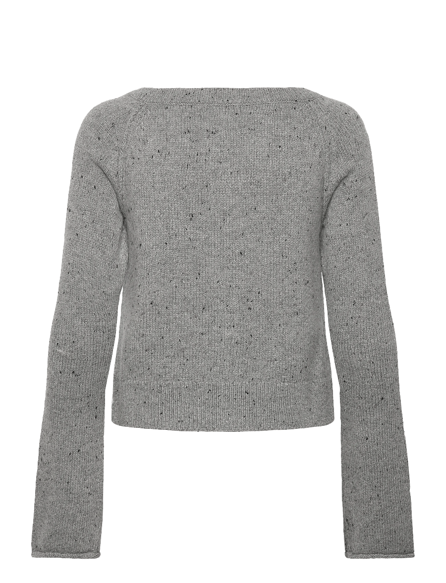 Weekday - Buttoned Woolblend Cardigan - koftor - grey melange medium - 1
