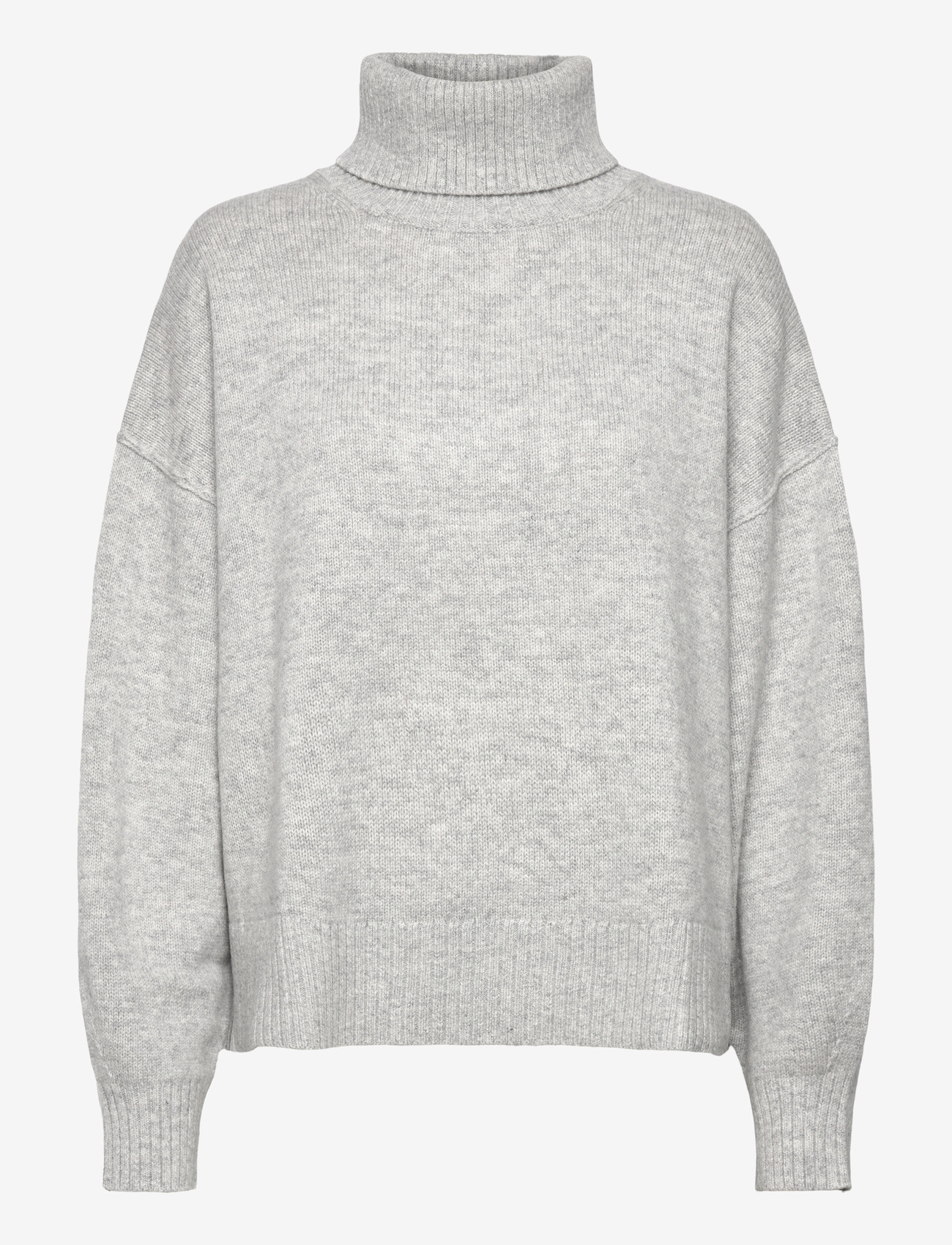 Weekday - Oversized Wool Turtleneck Sweater - sviitrid - grey melange - 0