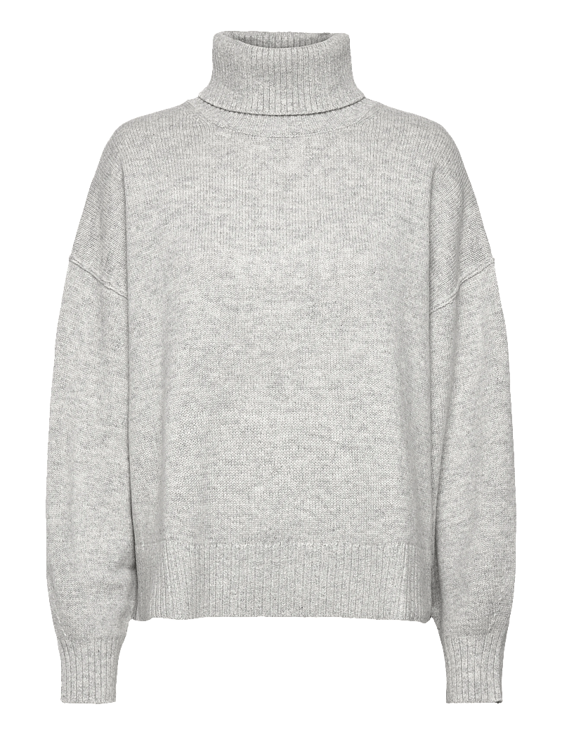 Weekday - Oversized Wool Turtleneck Sweater - sviitrid - grey melange - 0