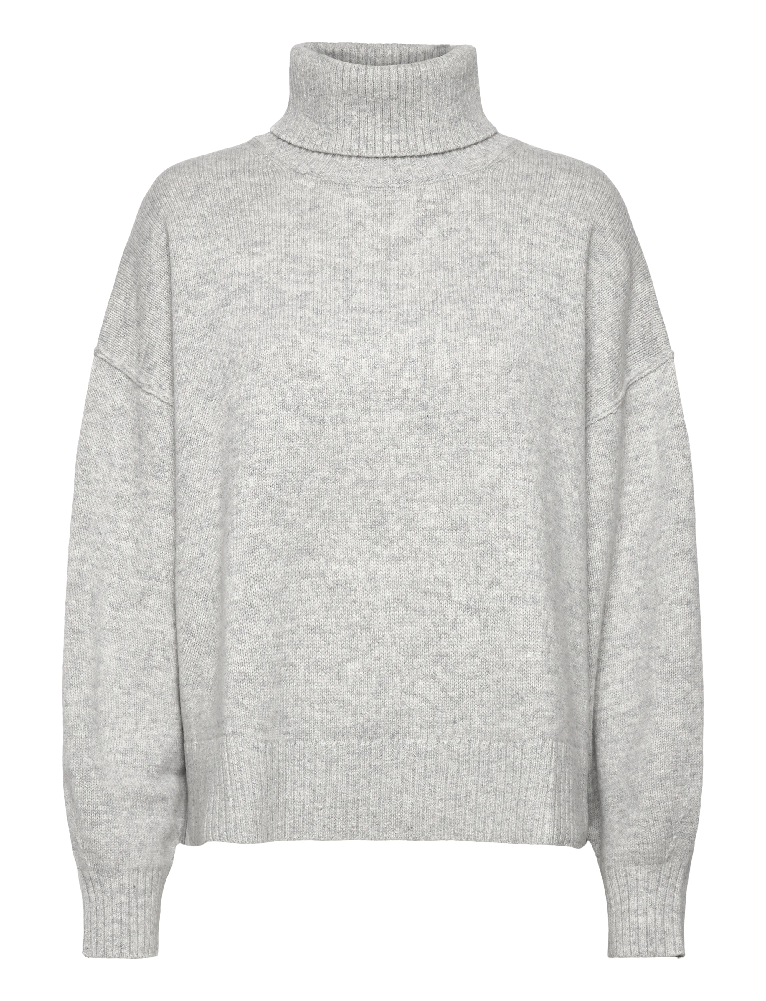 Weekday Oversized Wool Turtleneck Sweater - Kampagne - GREY MELANGE / grey