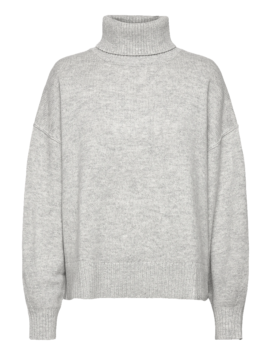 Weekday - Oversized Wool Turtleneck Sweater - pullover - grey melange - 0