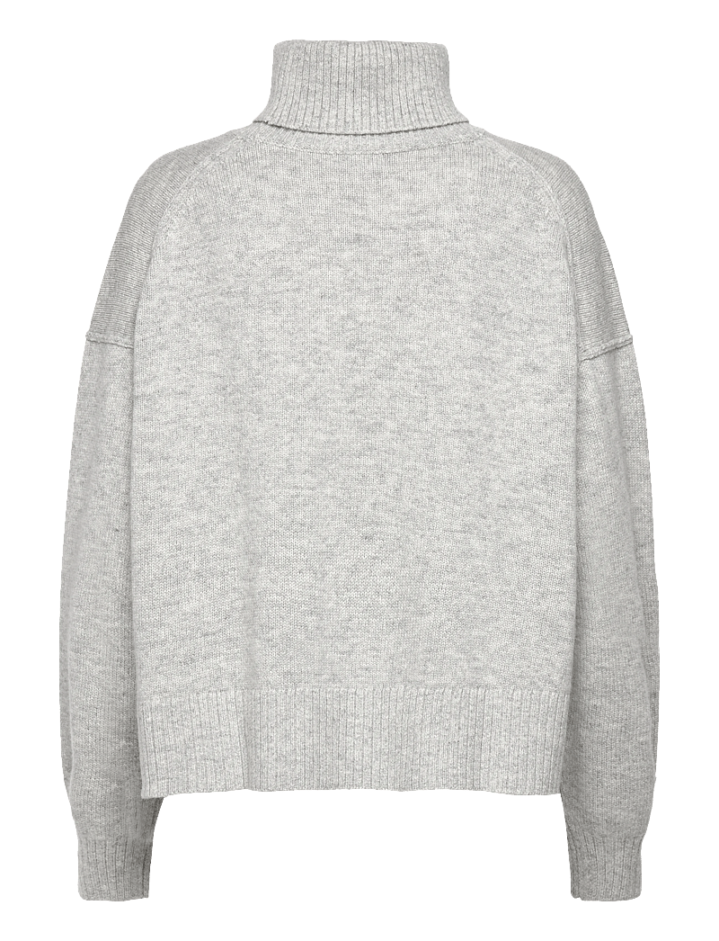 Weekday - Oversized Wool Turtleneck Sweater - sviitrid - grey melange - 1