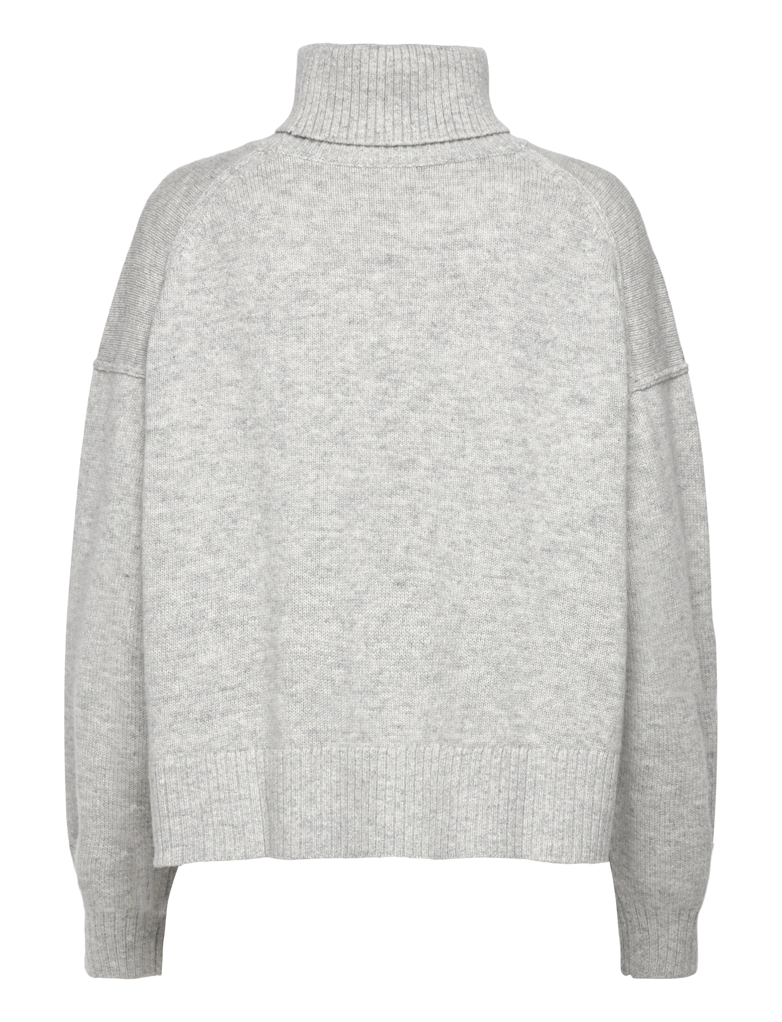 Weekday - Oversized Wool Turtleneck Sweater - pulls - grey melange - 1