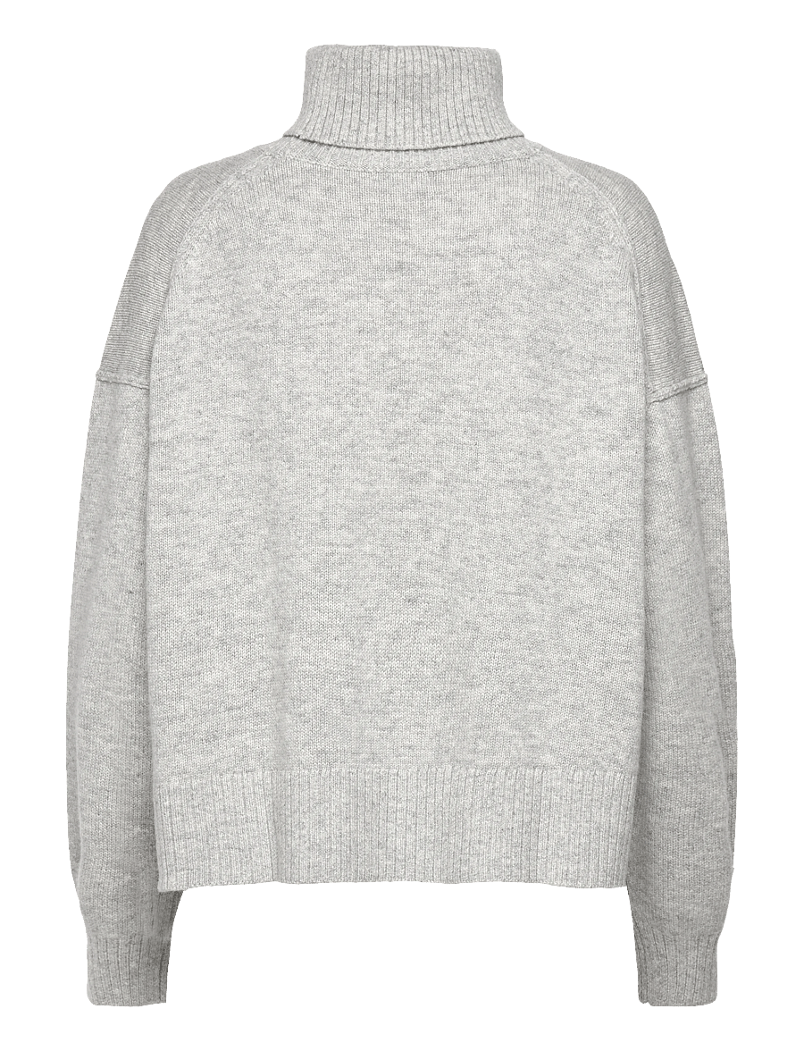 Weekday - Oversized Wool Turtleneck Sweater - pullover - grey melange - 1