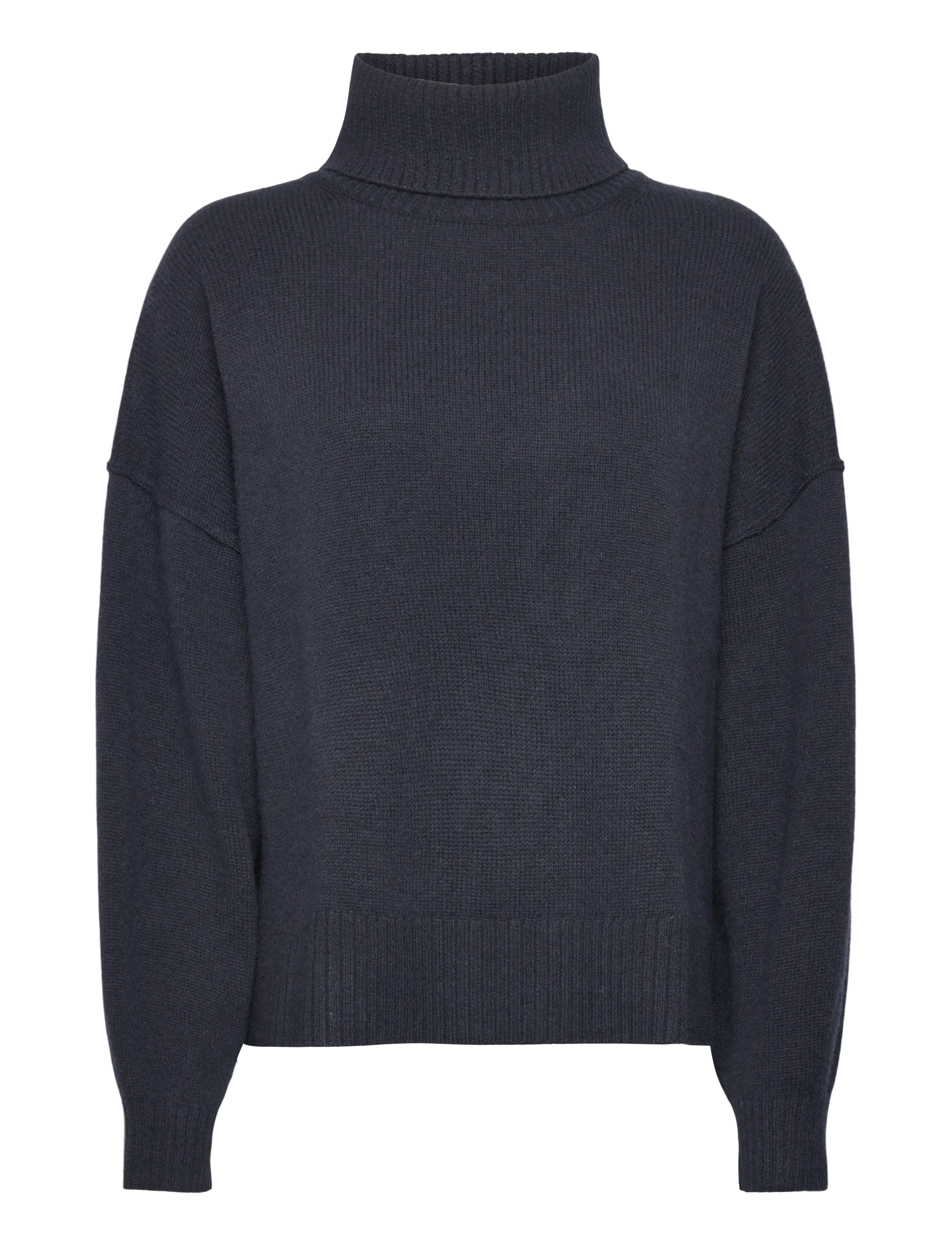 Weekday - Oversized Wool Turtleneck Sweater - swetry - navy melange - 0