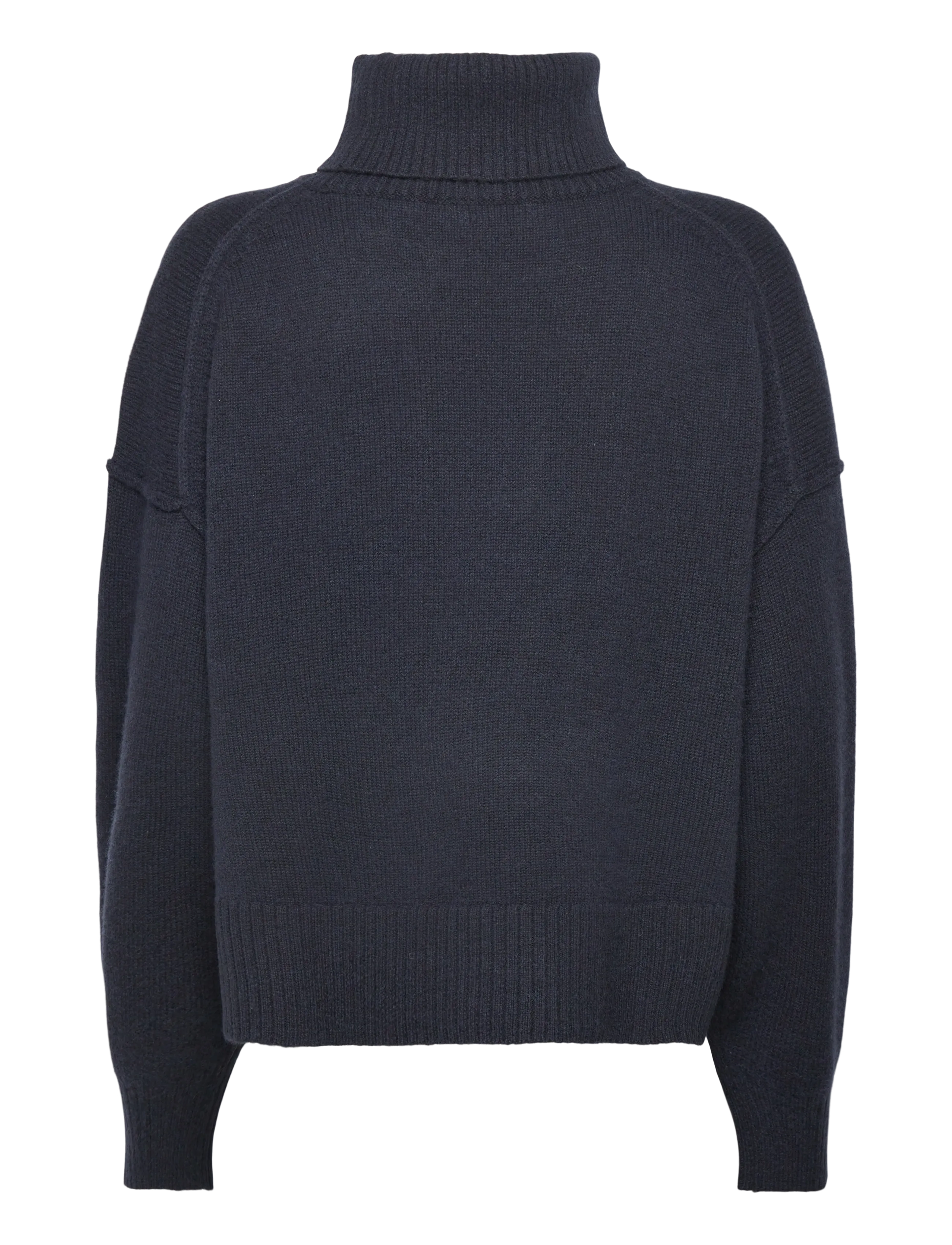 Weekday - Oversized Wool Turtleneck Sweater - swetry - navy melange - 1