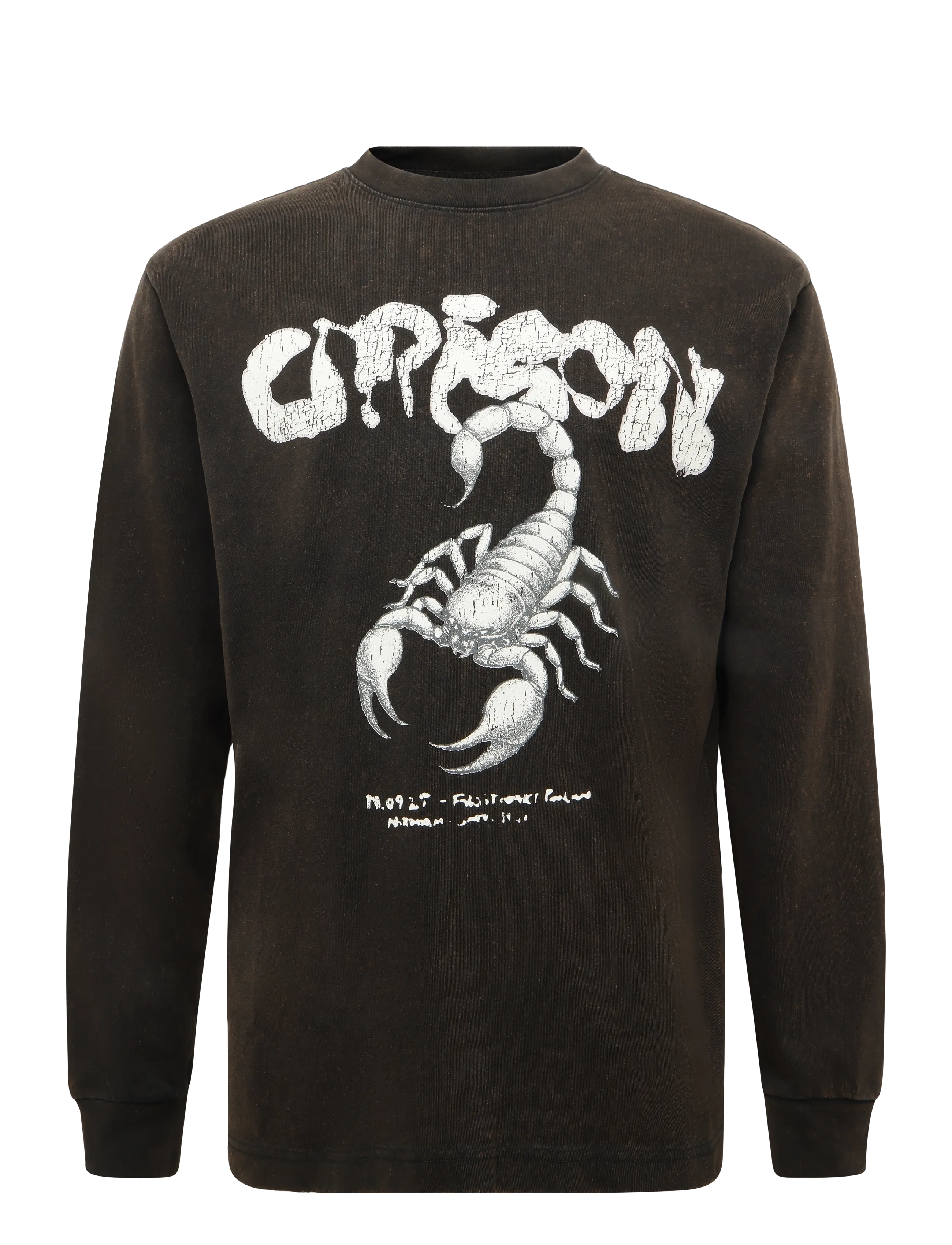 Weekday Relaxed Graphic Long-Sleeved T-Shirt, M, T-shirts, Schwarz - Long-sleeved, Männerswear