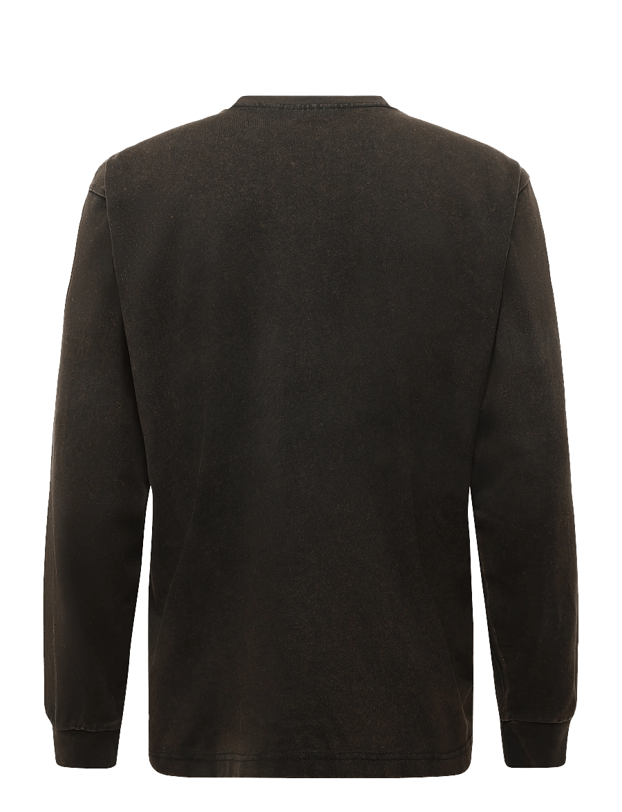 Weekday - Relaxed Graphic Long-Sleeved T-shirt - långärmade t-shirts - black "scorpio" - 1