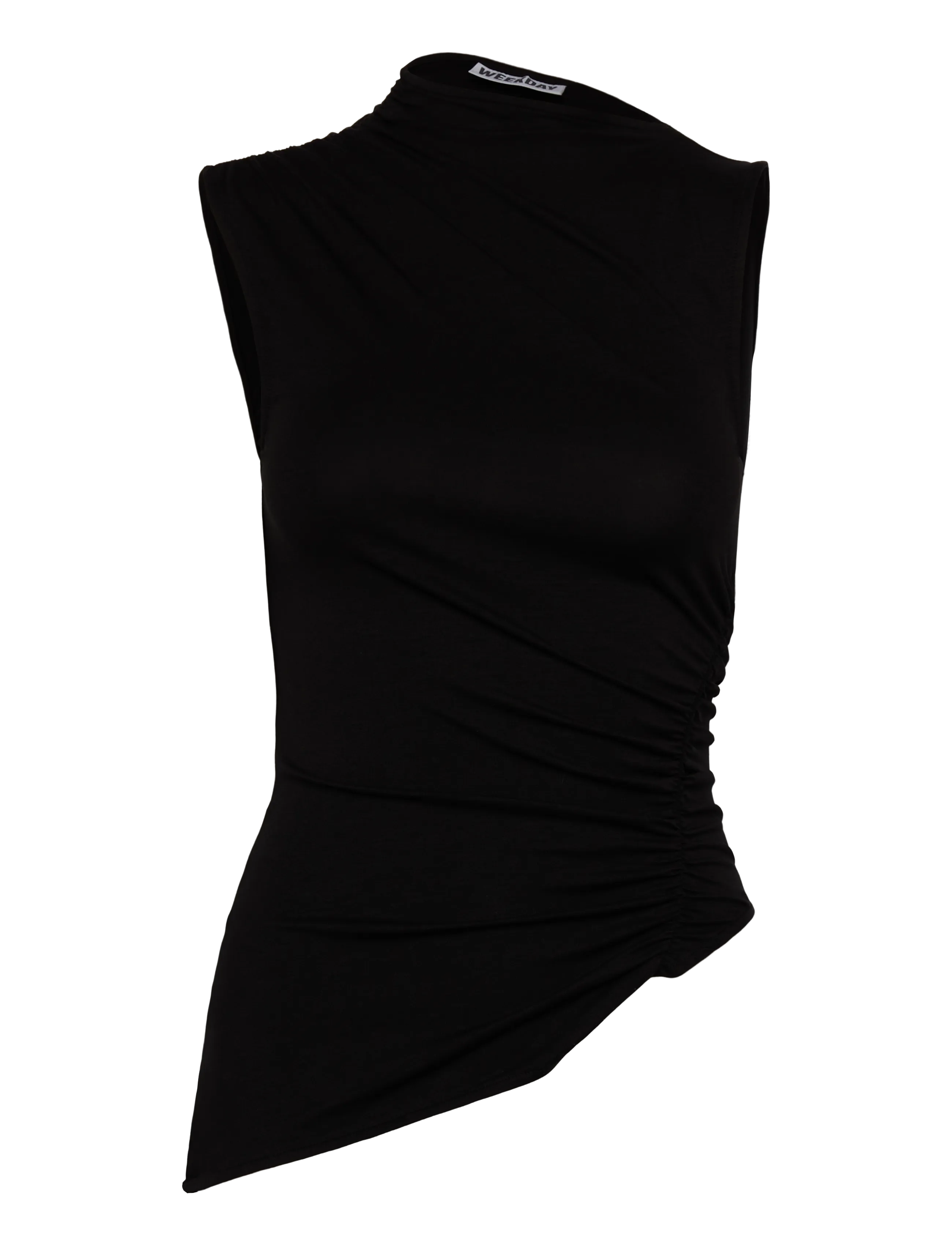 Weekday Draped Top - Weekday - BLACK / black