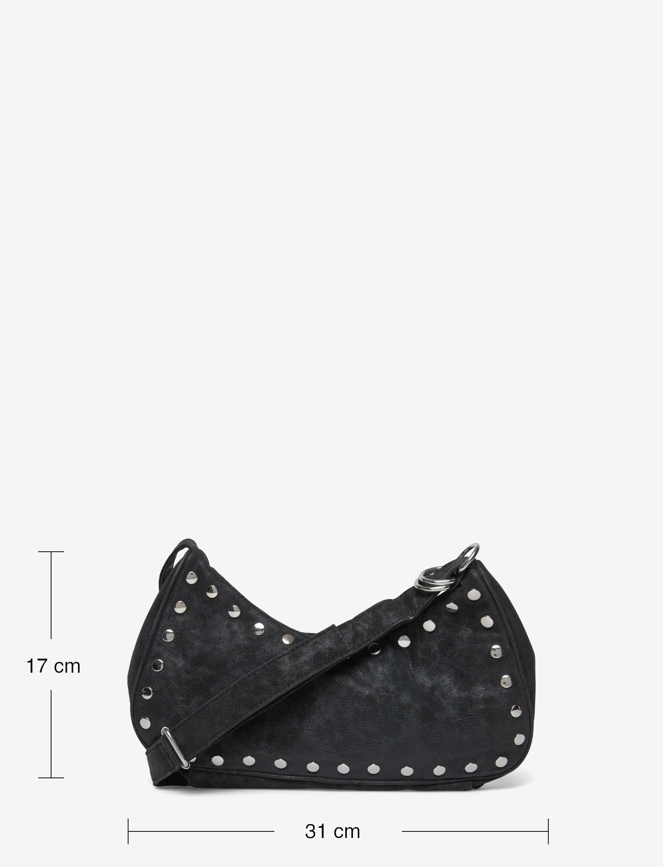 Weekday - Small Faux Leather Handbag - speciella tillfällen - black - 3