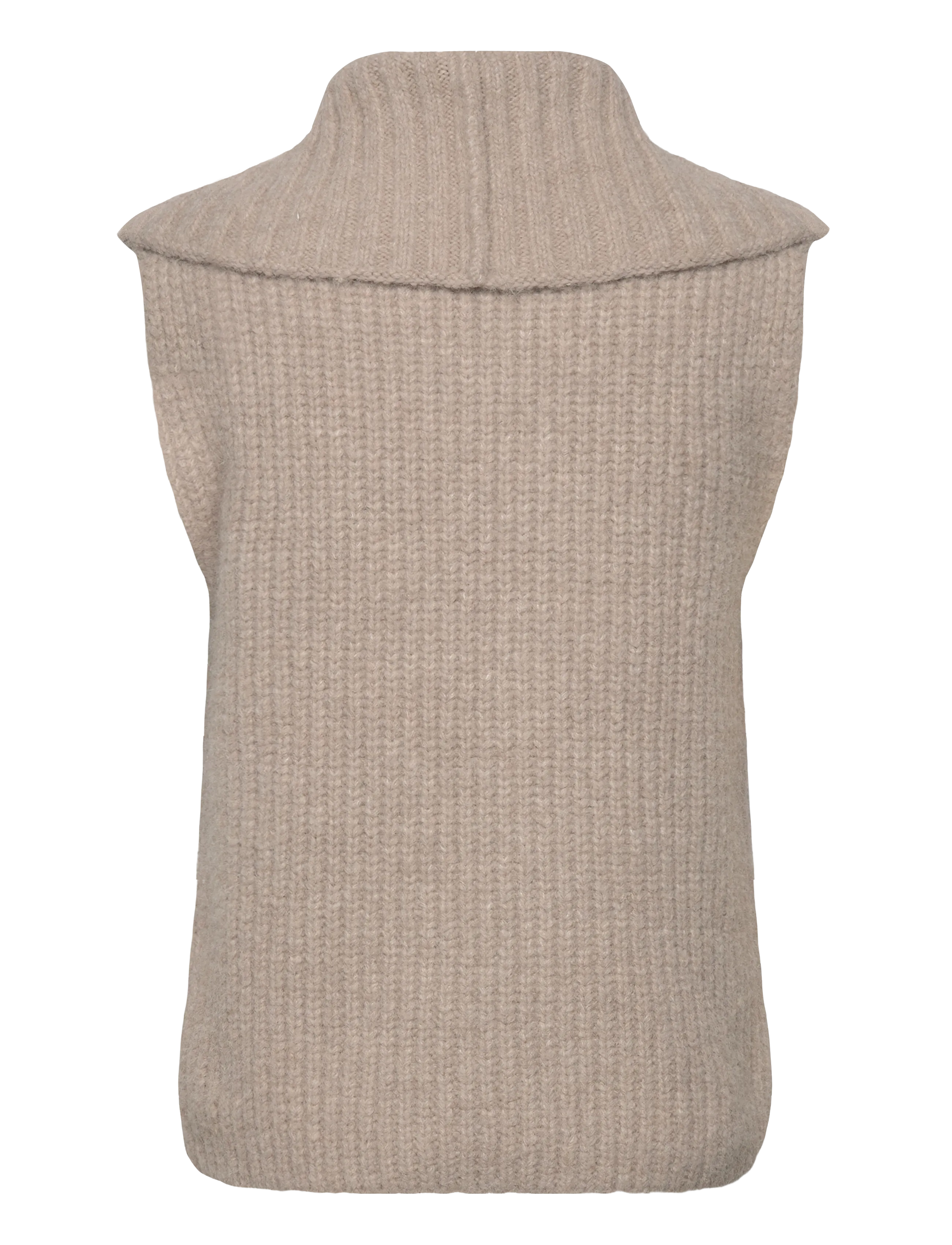 Weekday - Knitted Zip Vest - beige - 1