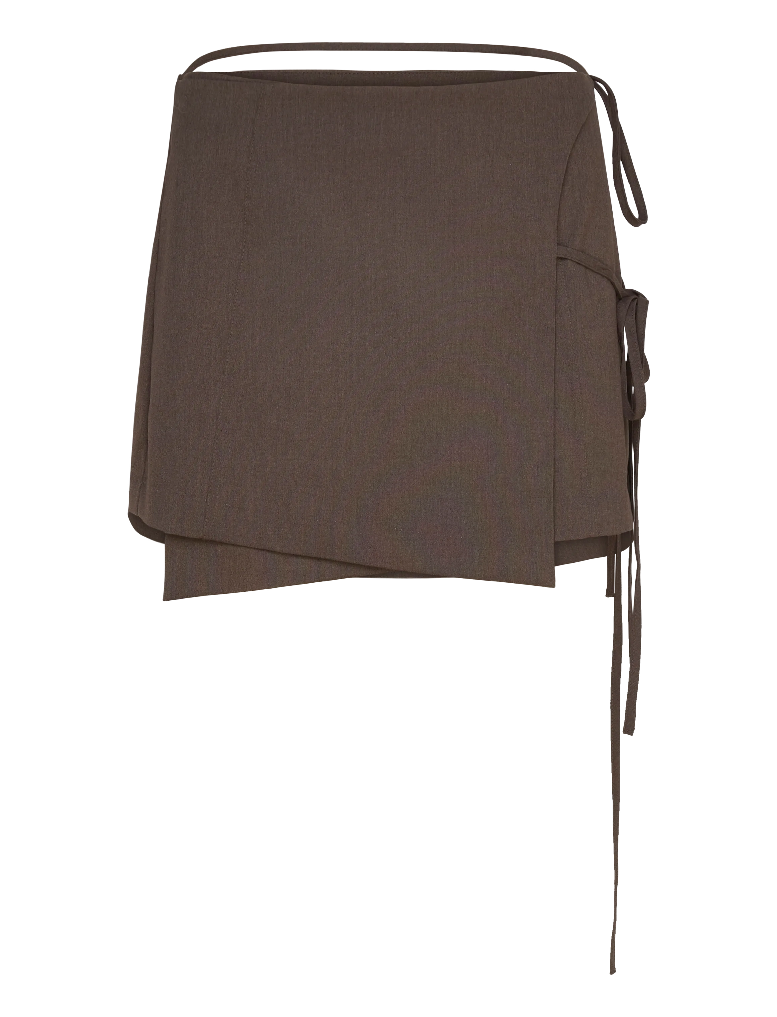 Weekday Strappy Mini Wrap Skirt, Kvinder, Mini Slå Om Nederdel, Brun, Str: M