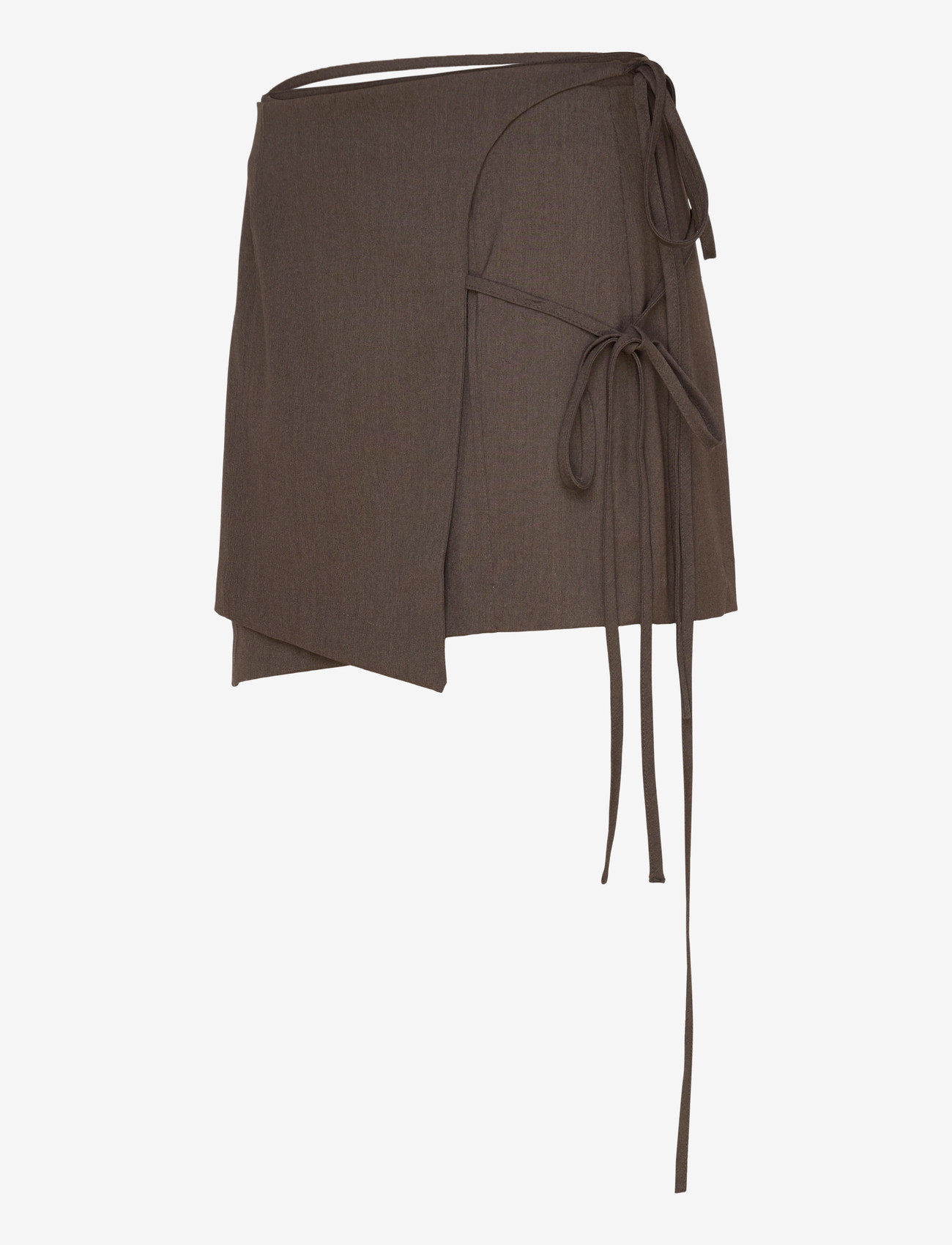 Weekday - Strappy Mini Wrap Skirt - wickelröcke - brown melange - 1