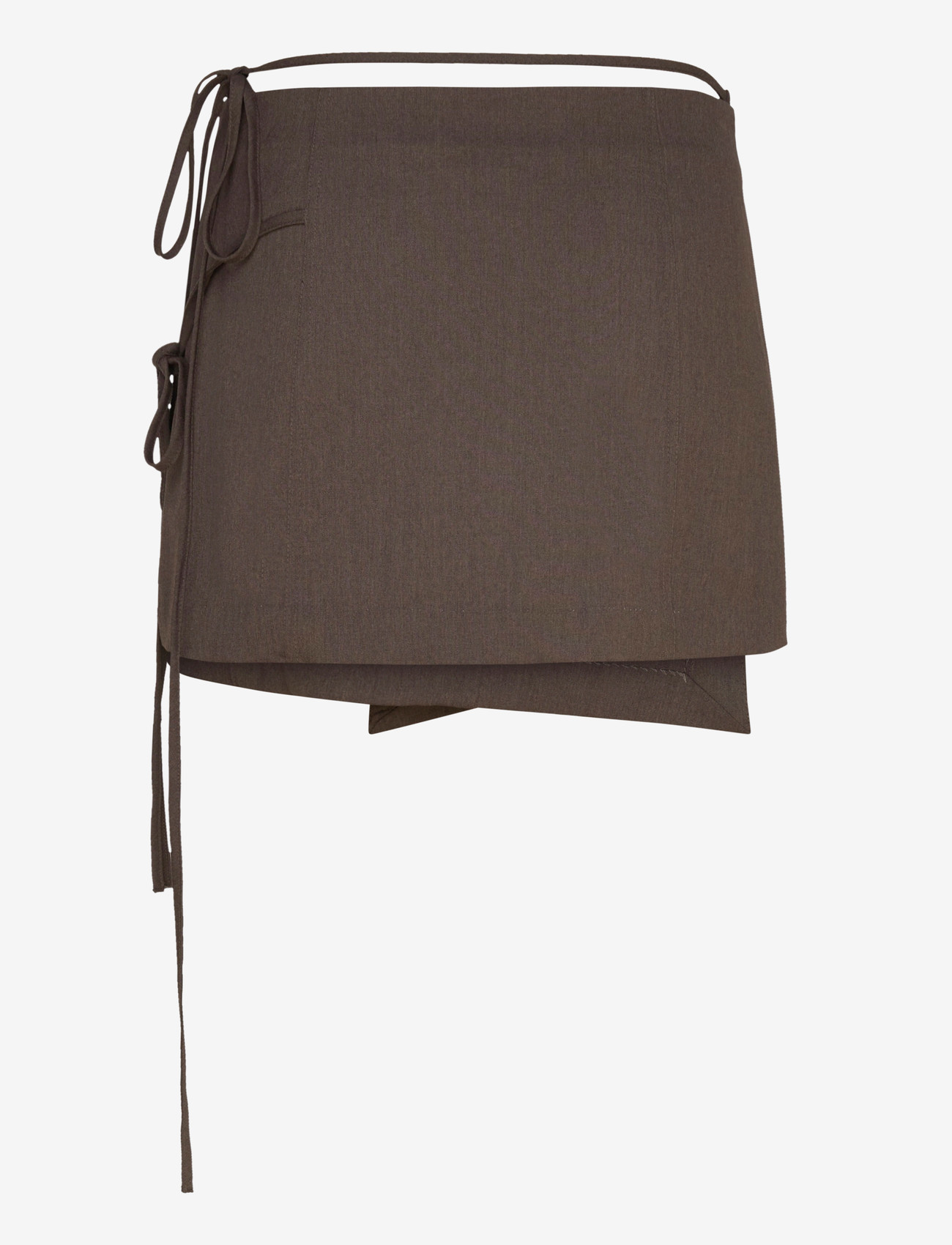 Weekday - Strappy Mini Wrap Skirt - wickelröcke - brown melange - 2