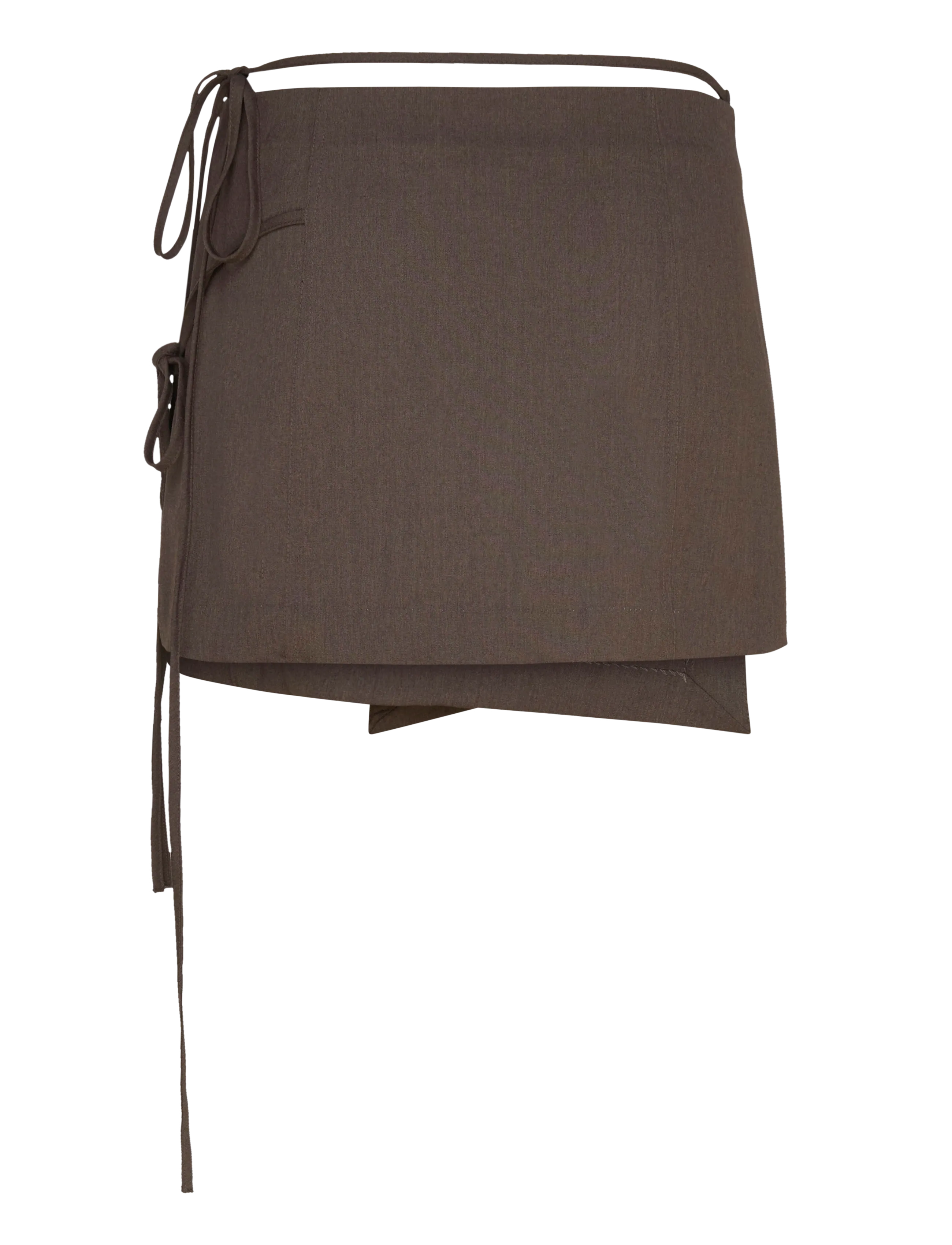 Weekday - Strappy Mini Wrap Skirt - hõlmikseelikud - brown melange - 2