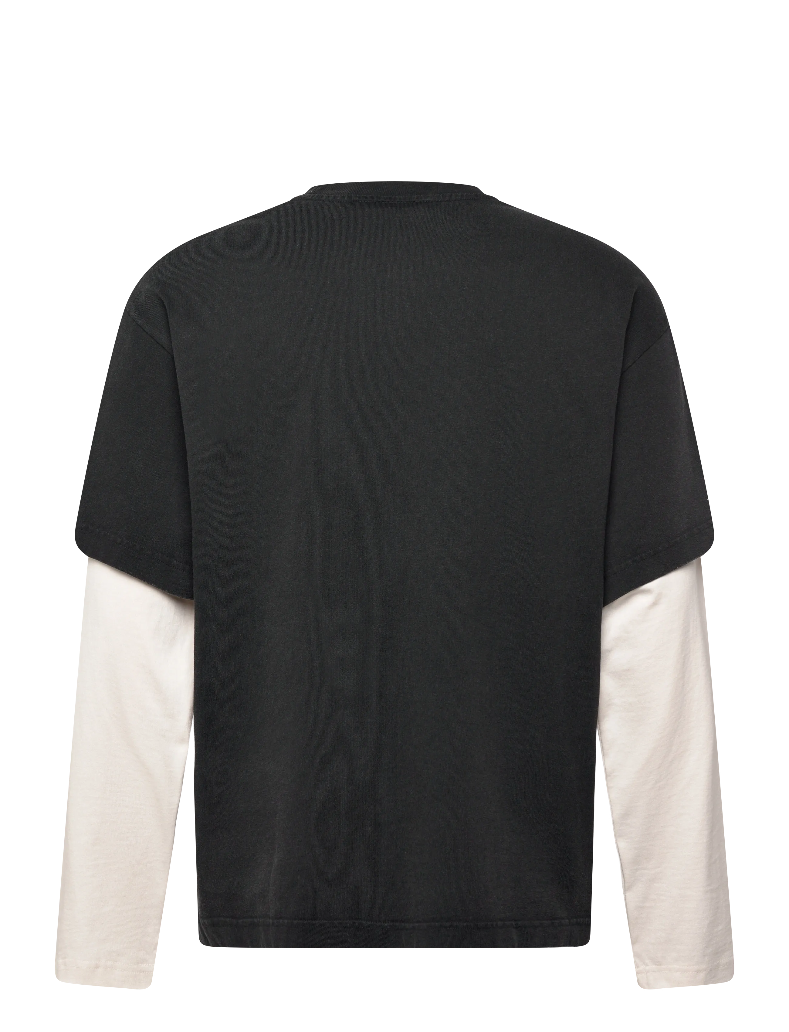 Weekday - Long sleeve Double Layer - långärmade t-shirts - black - 1