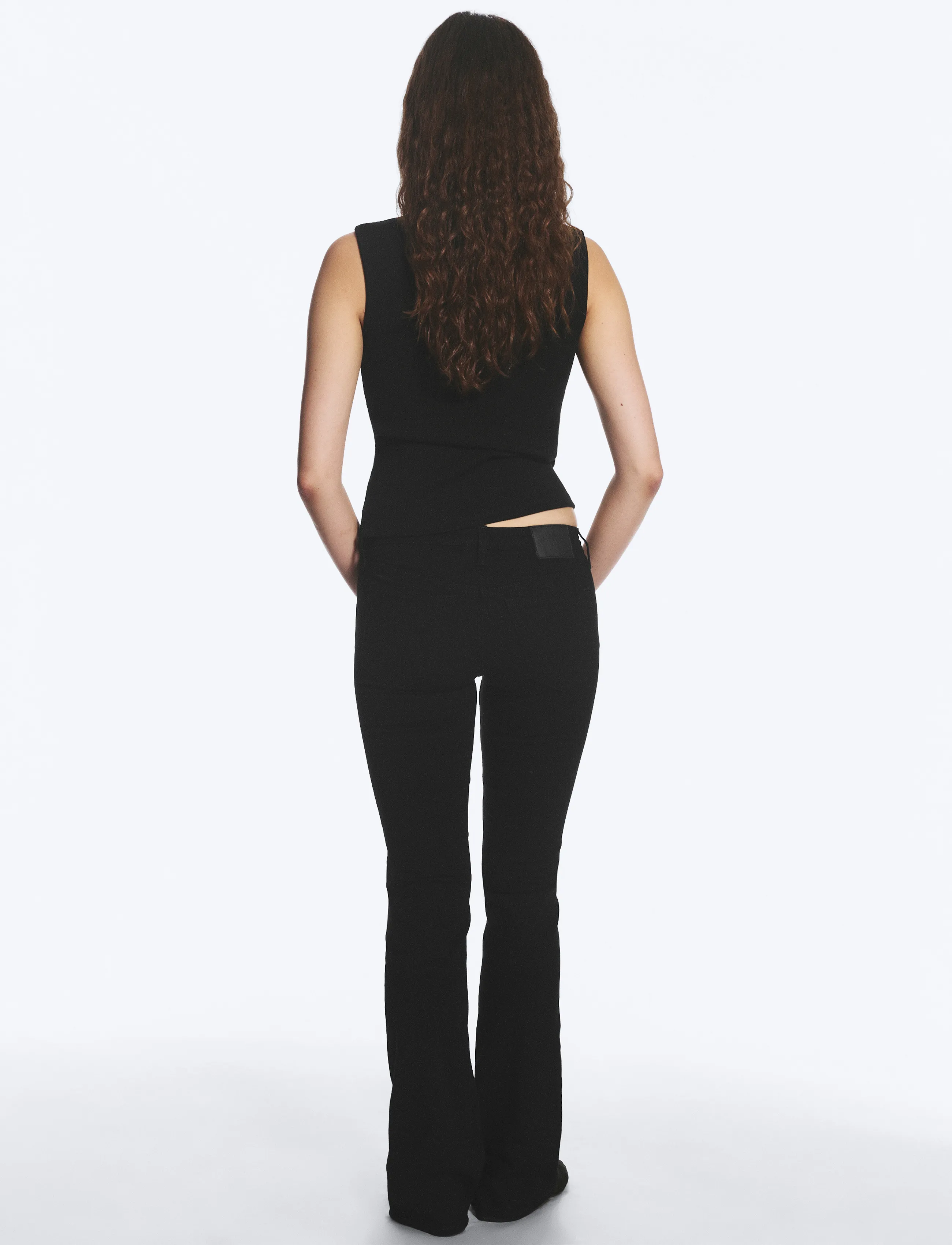 Weekday - Luna Low Rise Skinny Bootcut Jeans - bootcut jeans - black rinse - 5