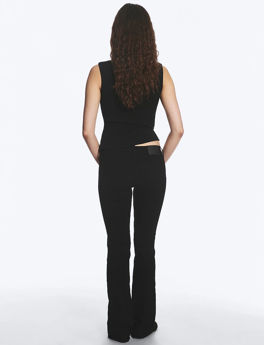 Weekday - Luna Low Rise Skinny Bootcut Jeans - bootcut jeans - black rinse - 5
