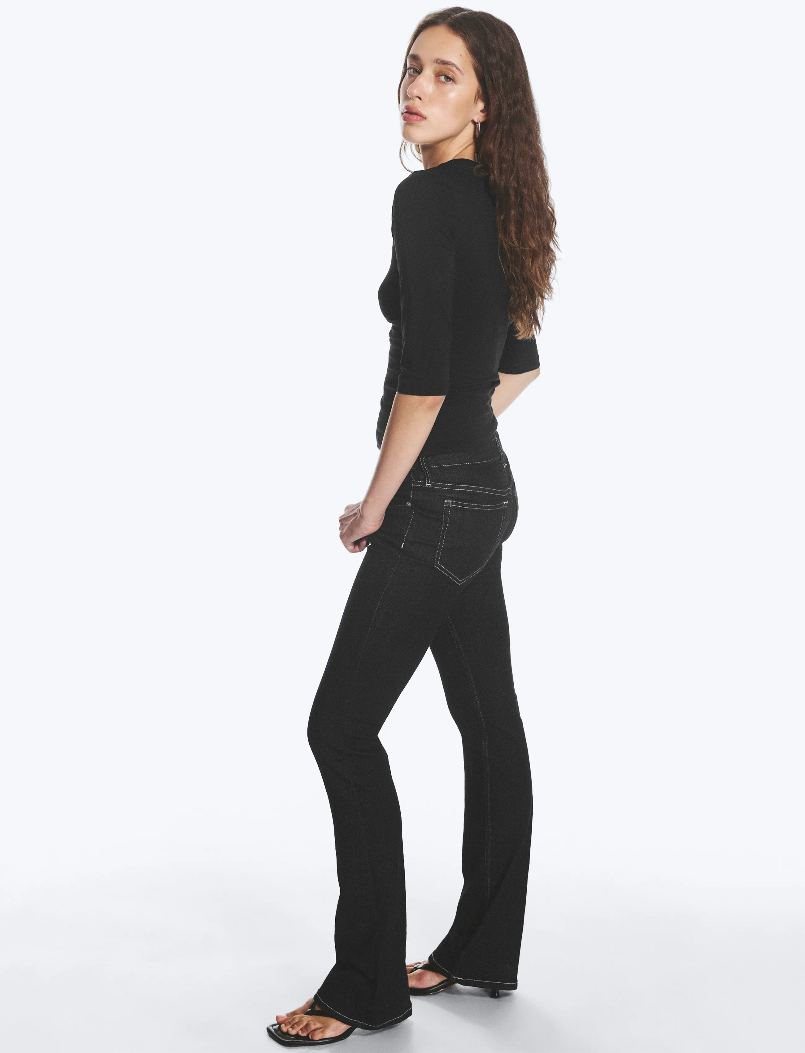 Weekday - Luna Low Rise Skinny Bootcut Jeans - bootcut jeans - blue rinse - 3