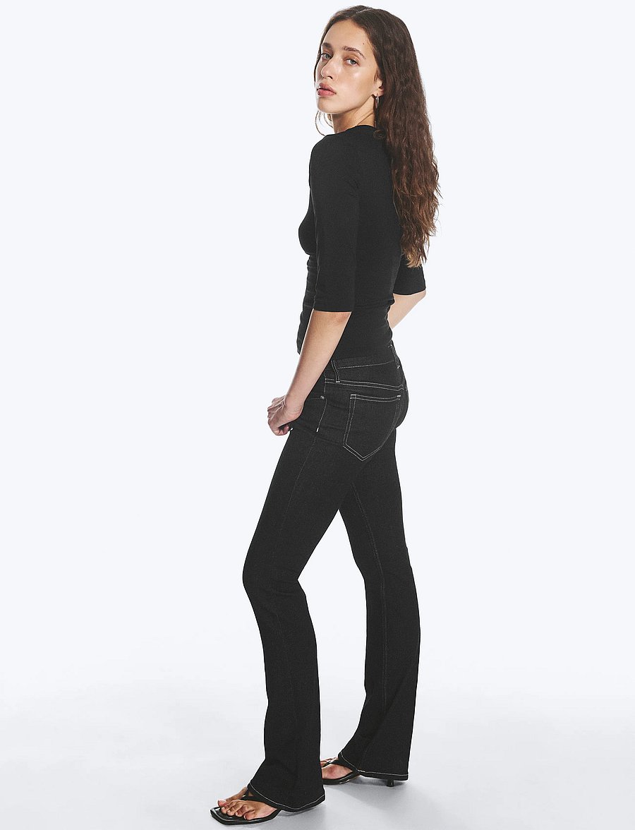 Weekday - Luna Low Rise Skinny Bootcut Jeans - alt laienevad teksad - blue rinse - 3