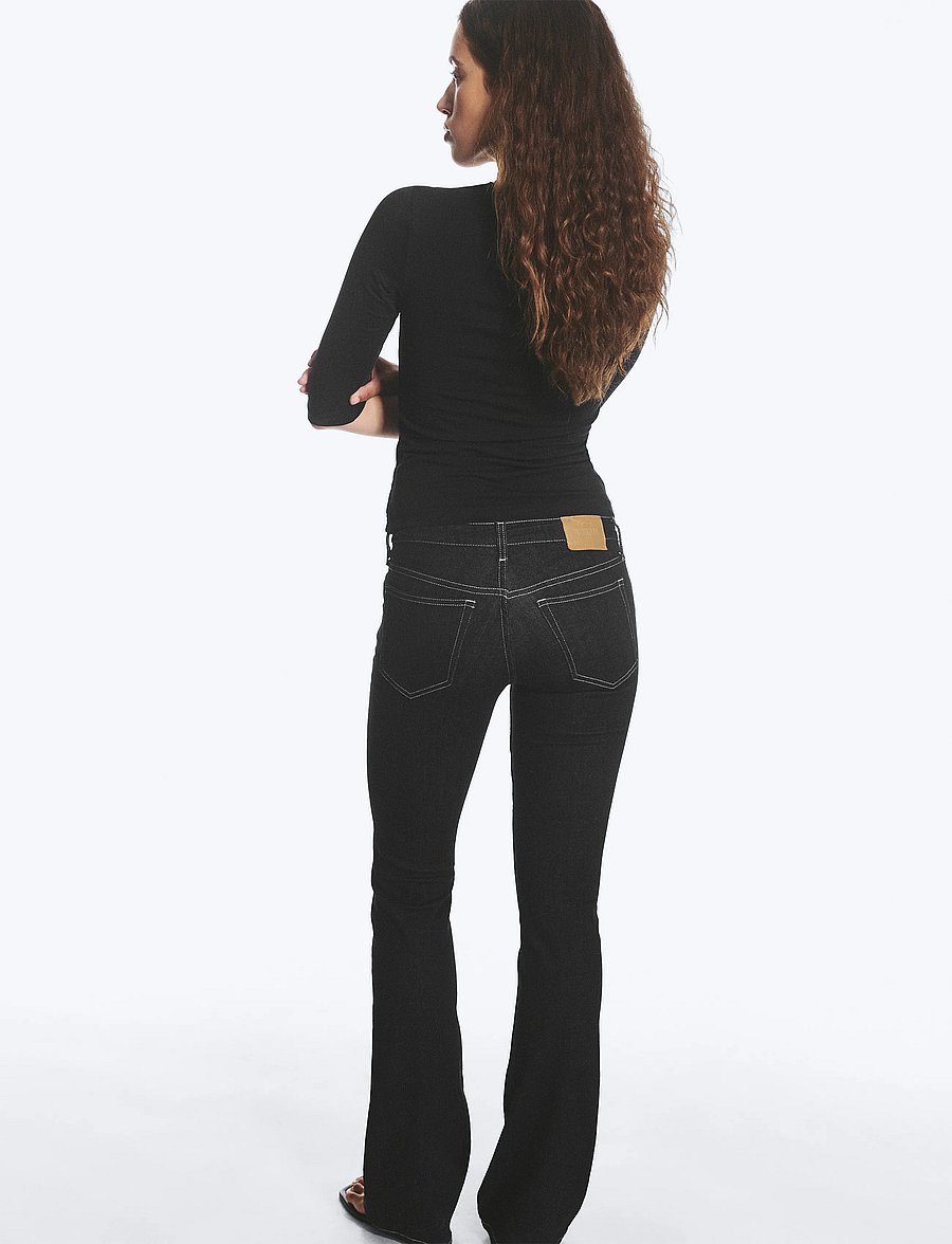 Weekday - Luna Low Rise Skinny Bootcut Jeans - alt laienevad teksad - blue rinse - 4