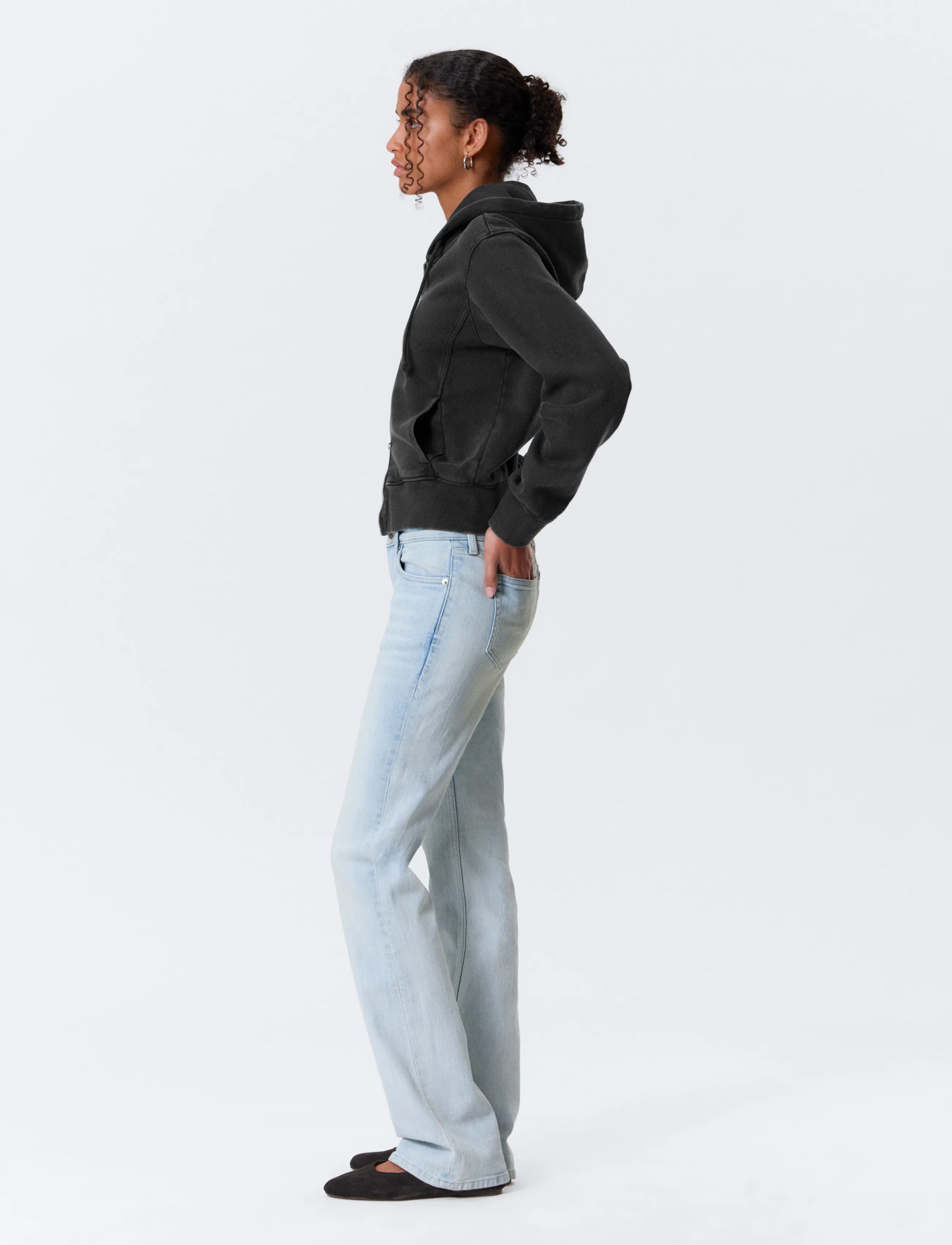 Weekday - Luna Low Rise Skinny Bootcut Jeans - alt laienevad teksad - fluid blue - 4