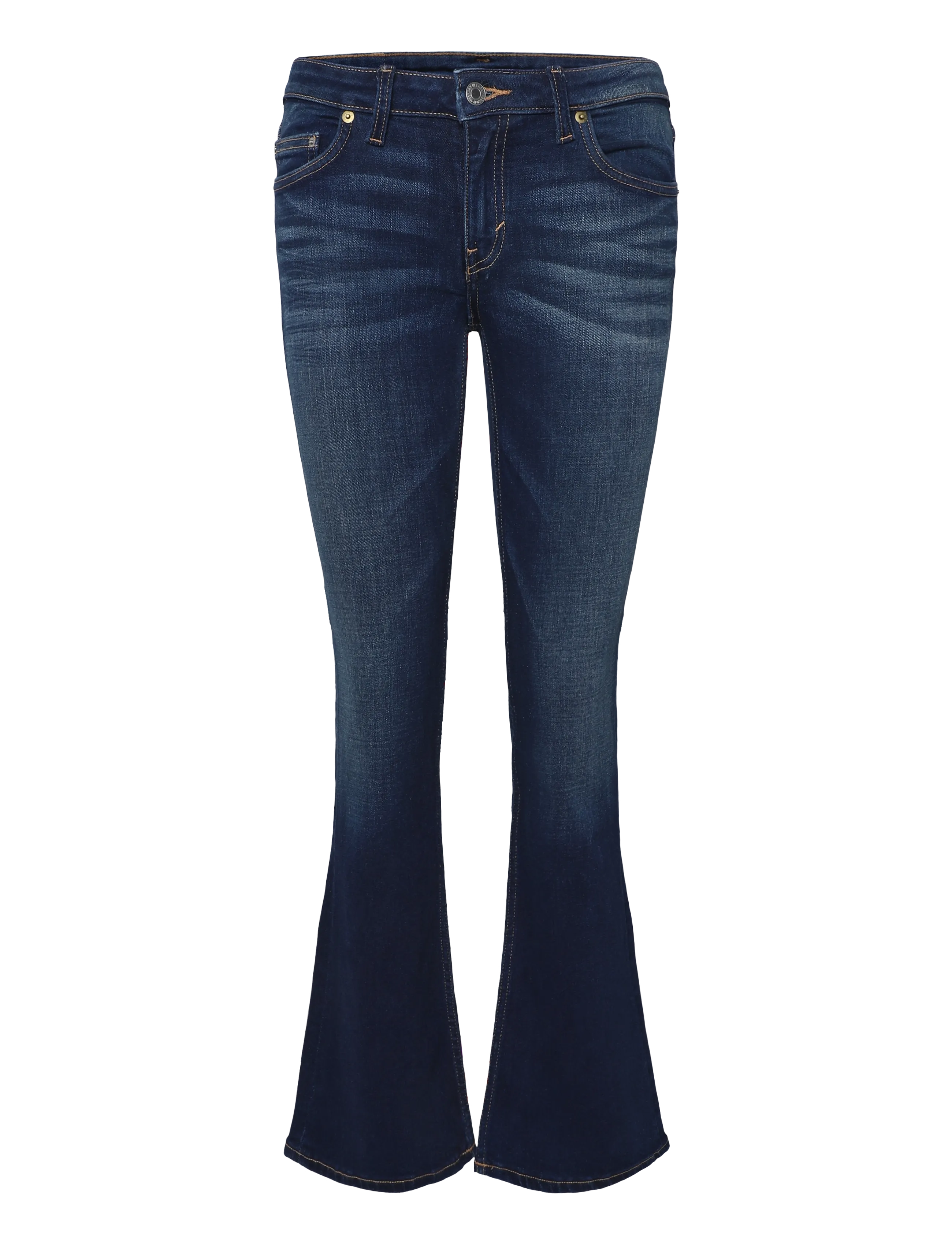 Weekday Luna Low Rise Skinny Bootcut Jeans - Riided - STORM BLUE / navy