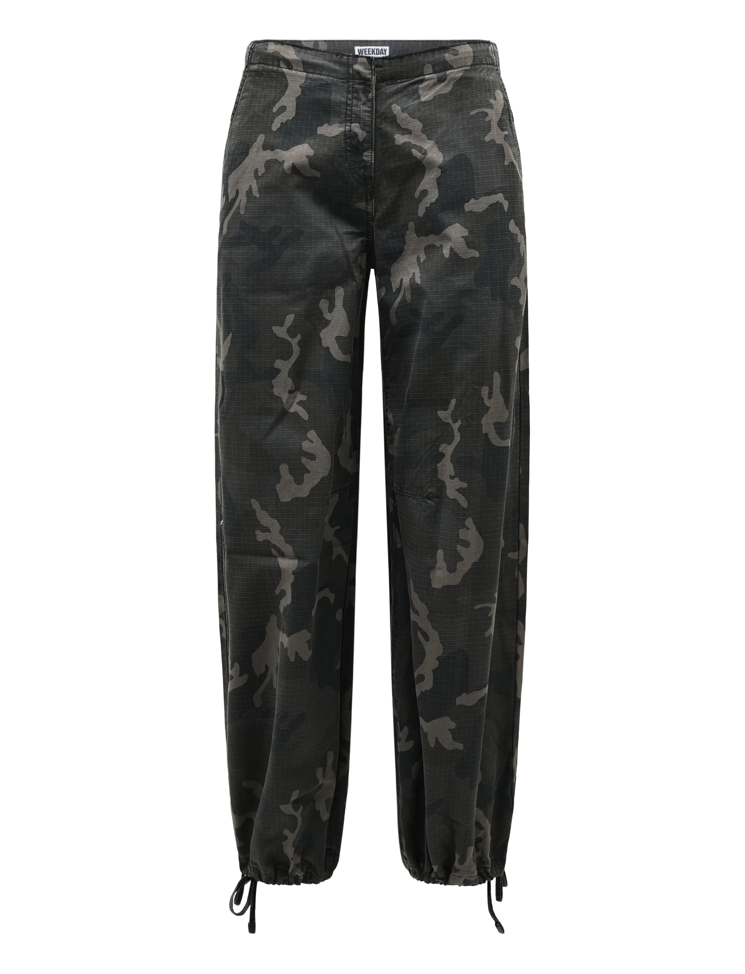 Weekday - Low Rise Baggy Ripstop Trousers - cargo pants - camo - 1