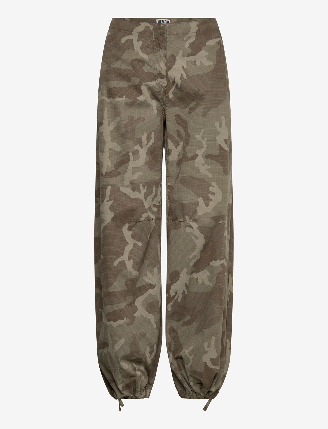 Weekday - Low Rise Baggy Ripstop Trousers - cargo bikses - washed camo print - 1