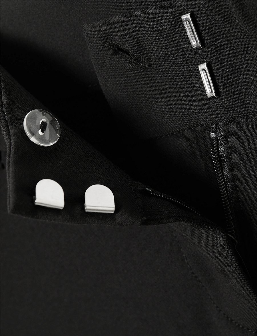 Weekday - Low-Rise Flared Suiting Trousers - flare bukser - black - 2