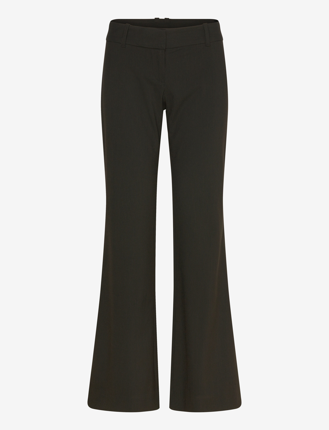 Weekday - Low-Rise Flared Suiting Trousers - schlaghose - black stripe - 0