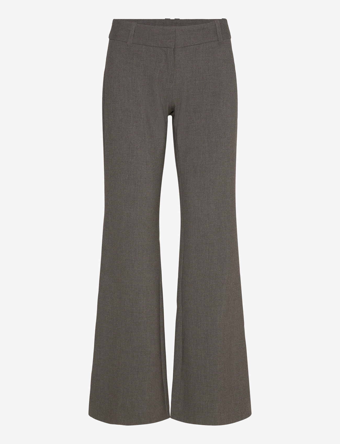 Weekday - Low-Rise Flared Suiting Trousers - schlaghose - grey melange dark - 0