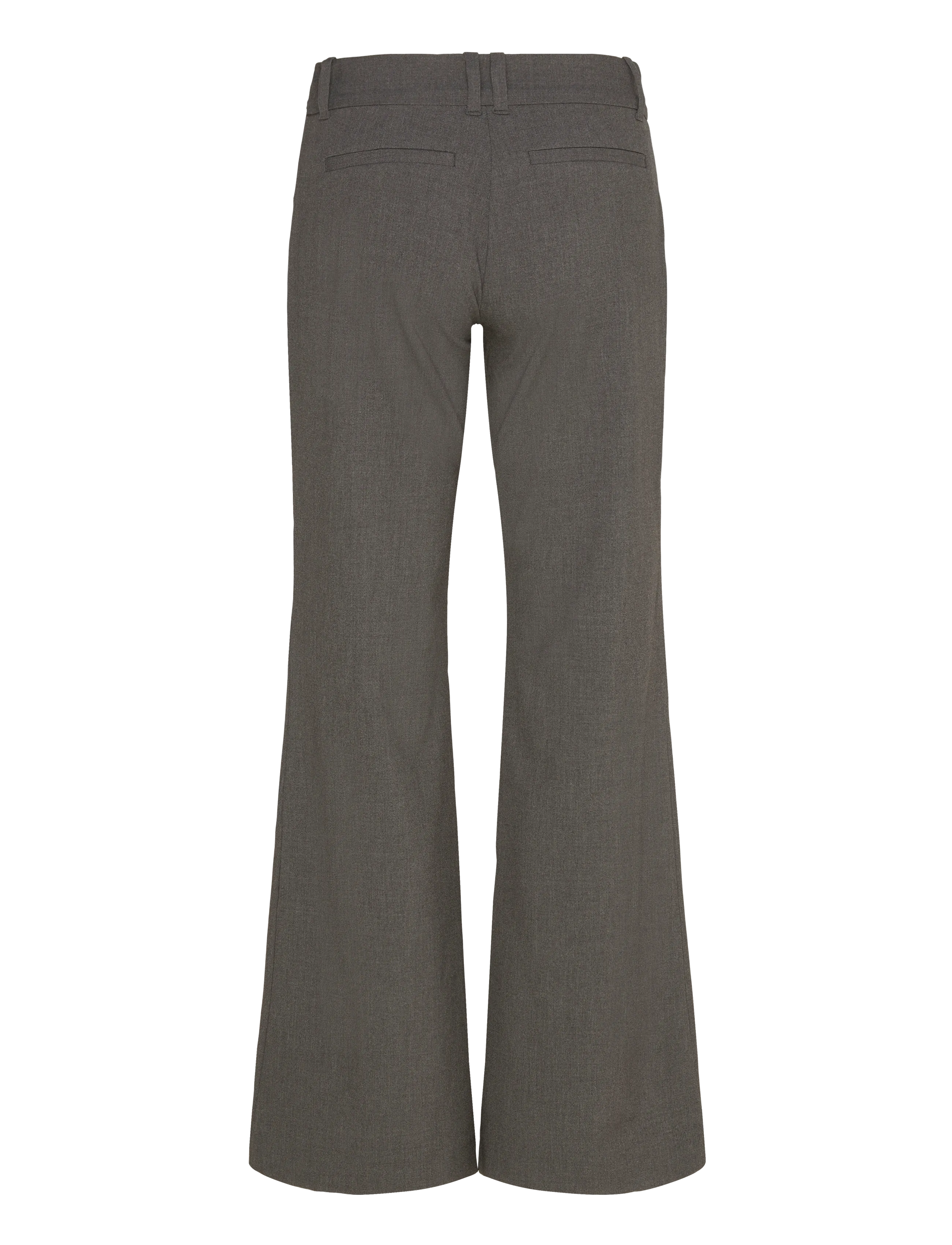 Weekday - Low-Rise Flared Suiting Trousers - Útvíðar buxur - grey melange dark - 1