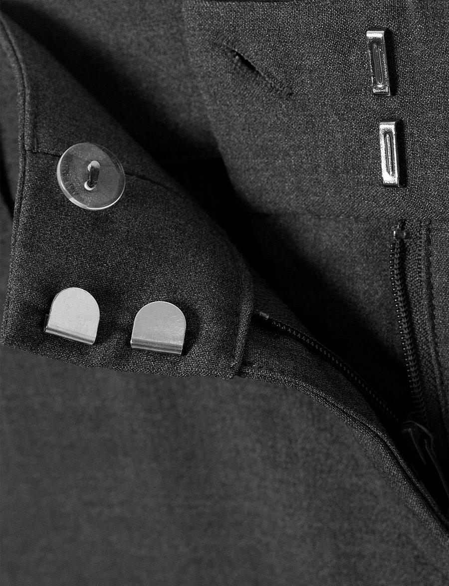Weekday - Low-Rise Flared Suiting Trousers - schlaghosen - grey melange dark - 3