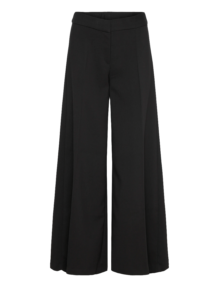 Weekday - Low-Rise Flared Suiting Trousers - vida byxor - black - 0