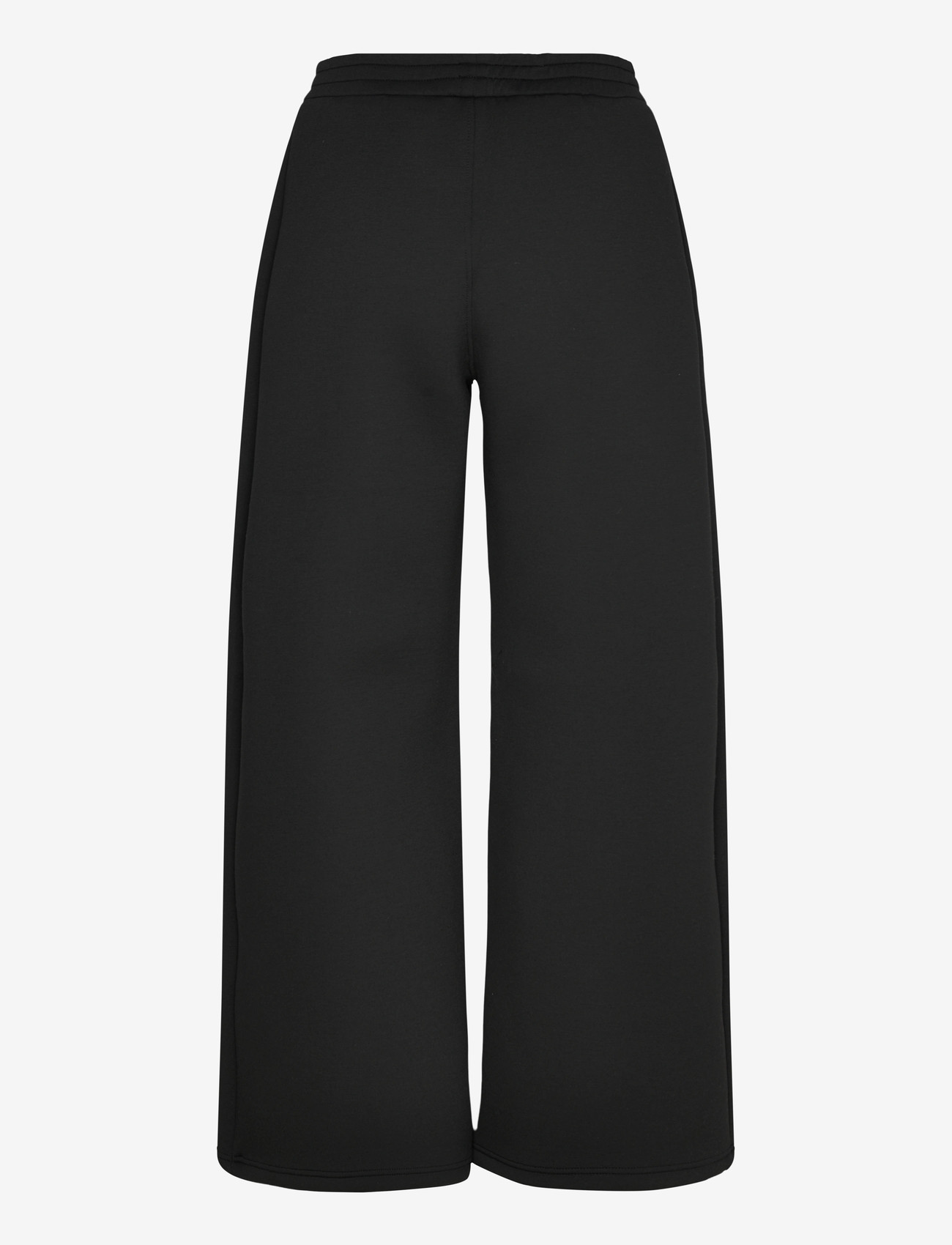 Weekday - Relaxed Wide Leg Scuba Sweatpants - laia säärega püksid - black dark - 1