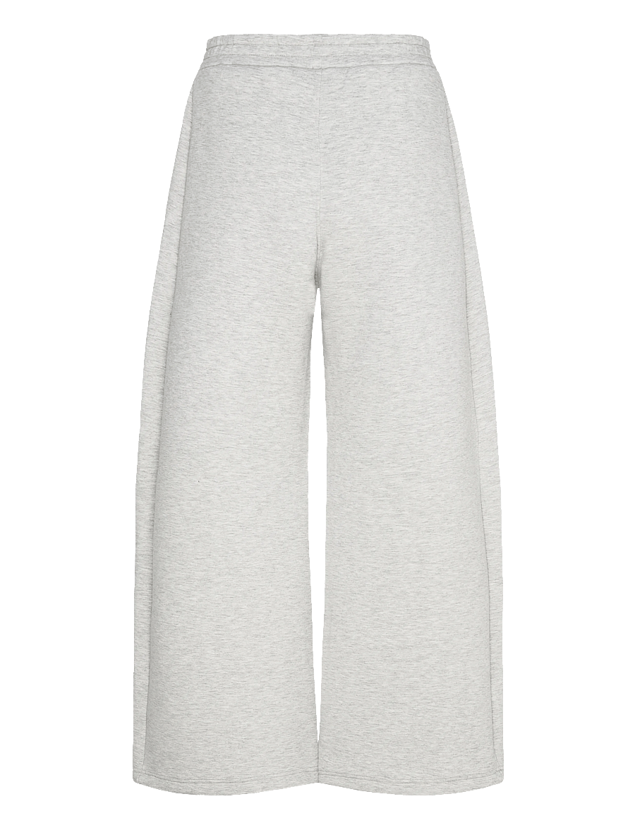 Weekday - Relaxed Wide Leg Scuba Sweatpants - vida byxor - grey melange dusty l - 2