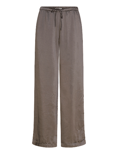 Weekday Washed Satin Pyjama Trousers - Pyjama Pants - DARK GREY / grey