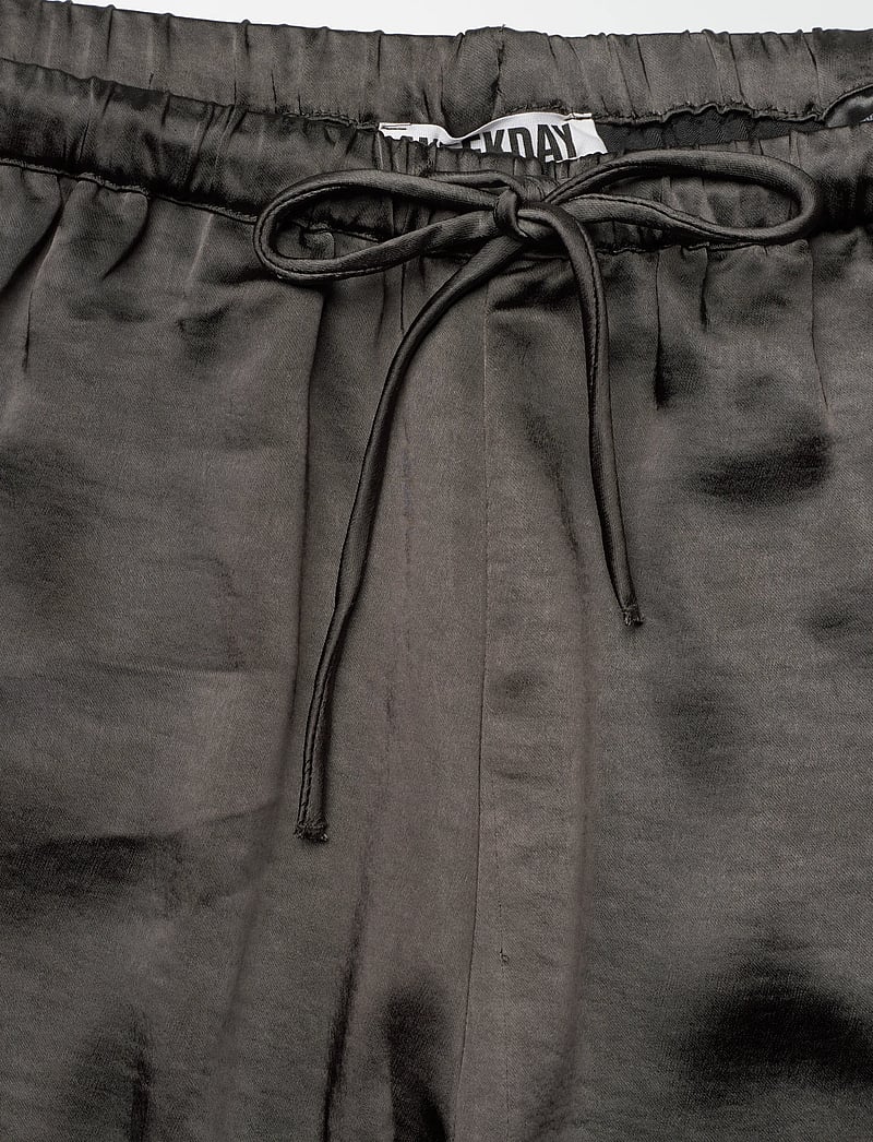 Weekday - Washed Satin Pyjama Trousers - pyjamahose - dark grey - 3