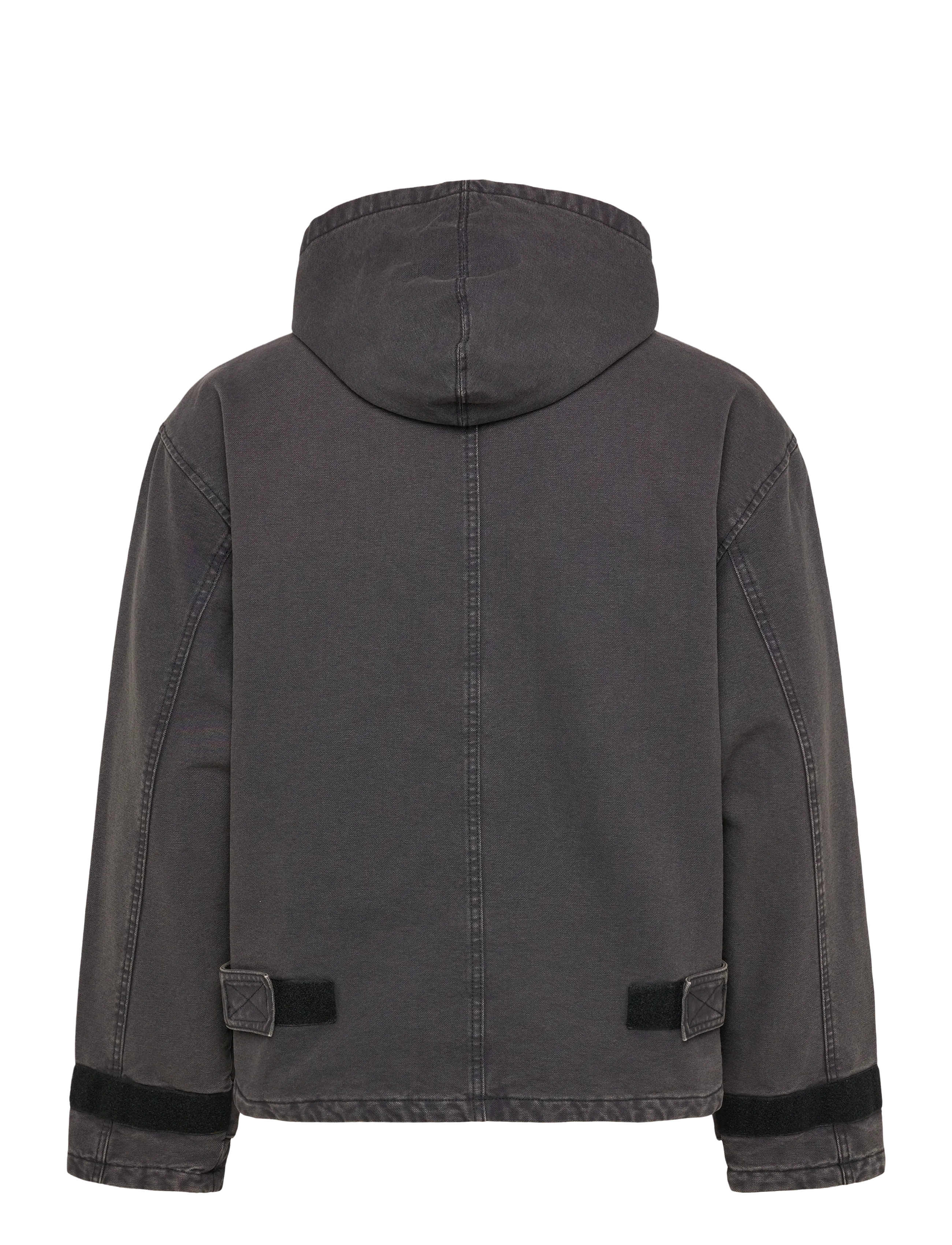 Weekday - Loose Hooded Canvas Jacket - frühlingsjacken - black - 1