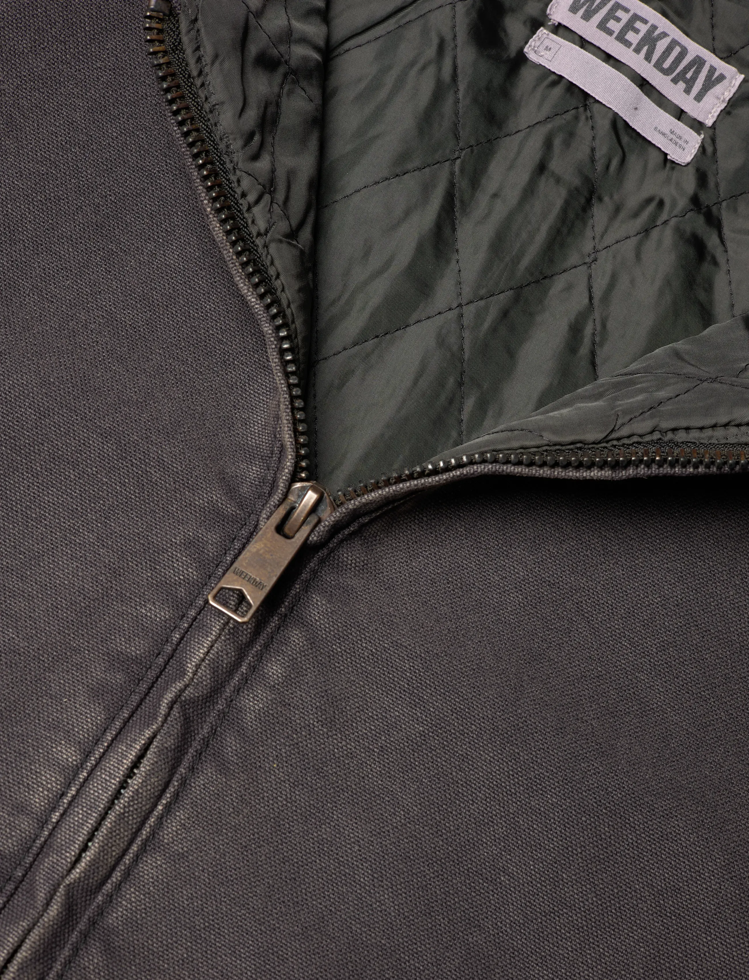 Weekday - Loose Hooded Canvas Jacket - frühlingsjacken - black - 2