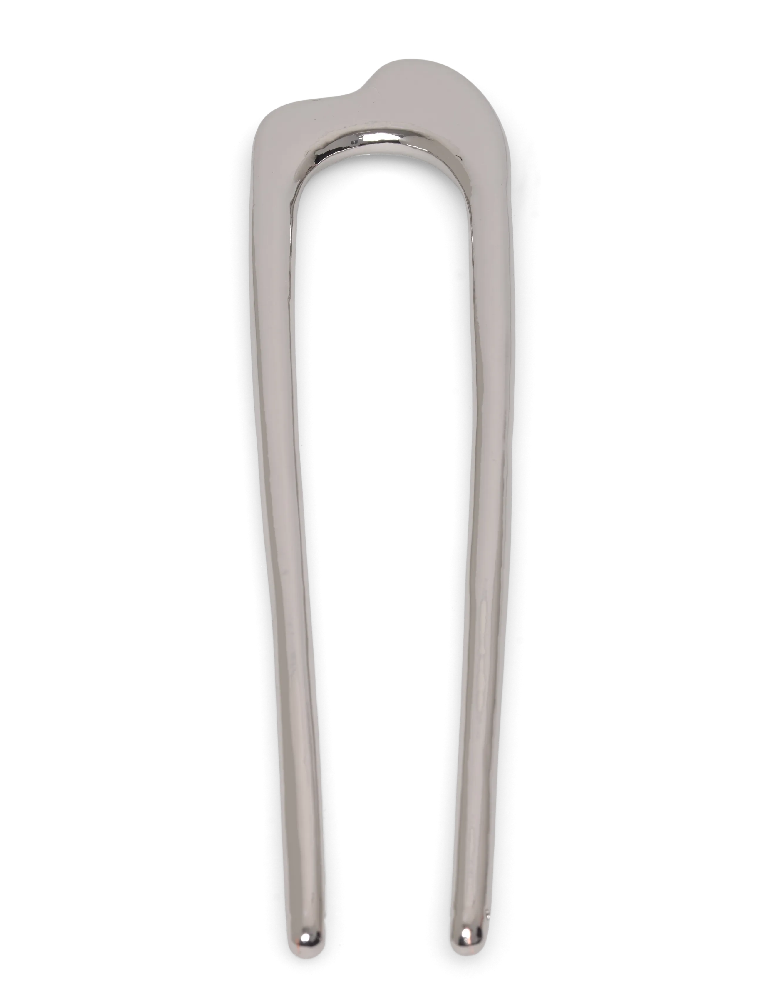 Weekday Sculptural Metal Hair Pin - Uus - SILVER / silver