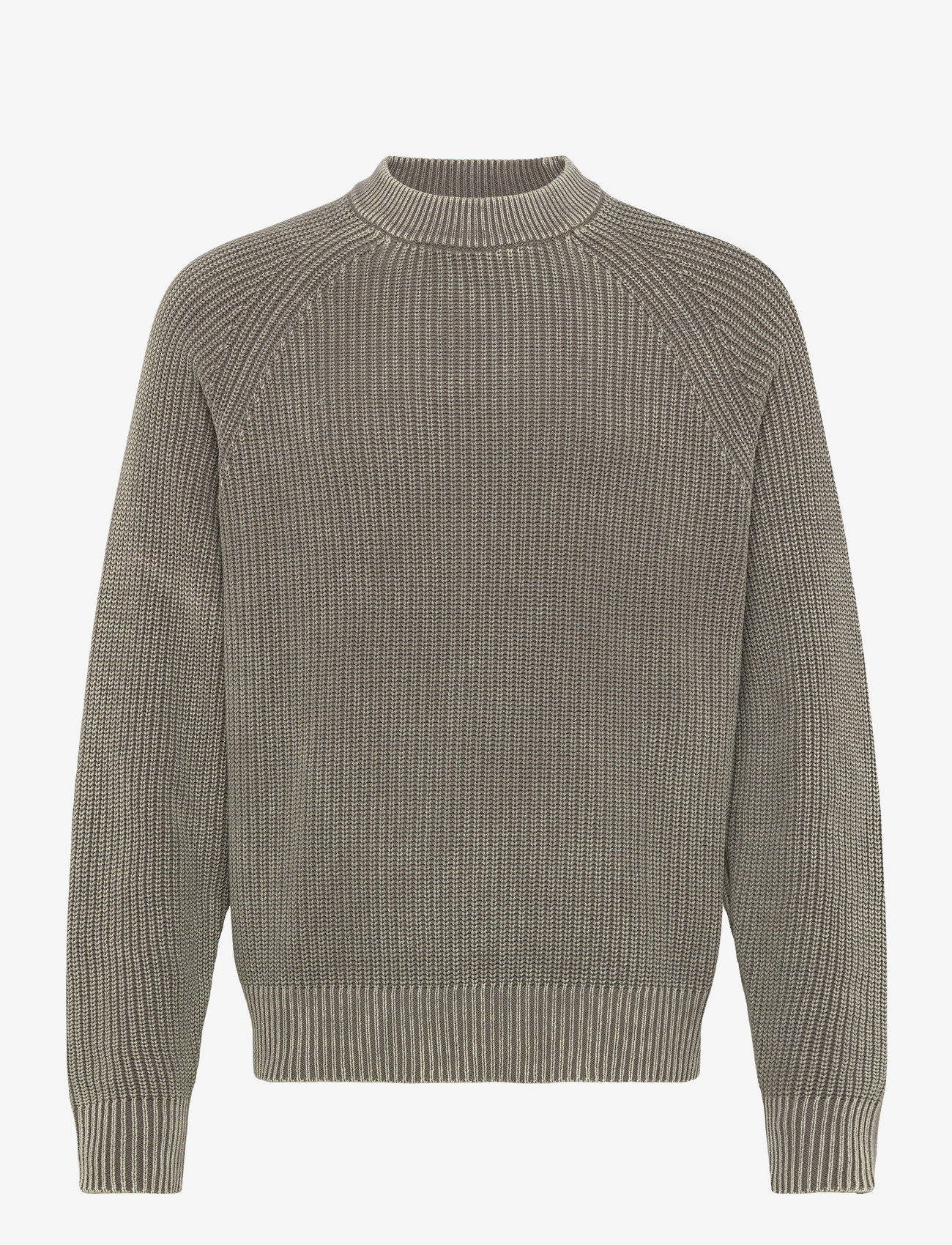 Weekday - Relaxed Knitted Cotton Sweater - polokrage - dark grey wash - 0