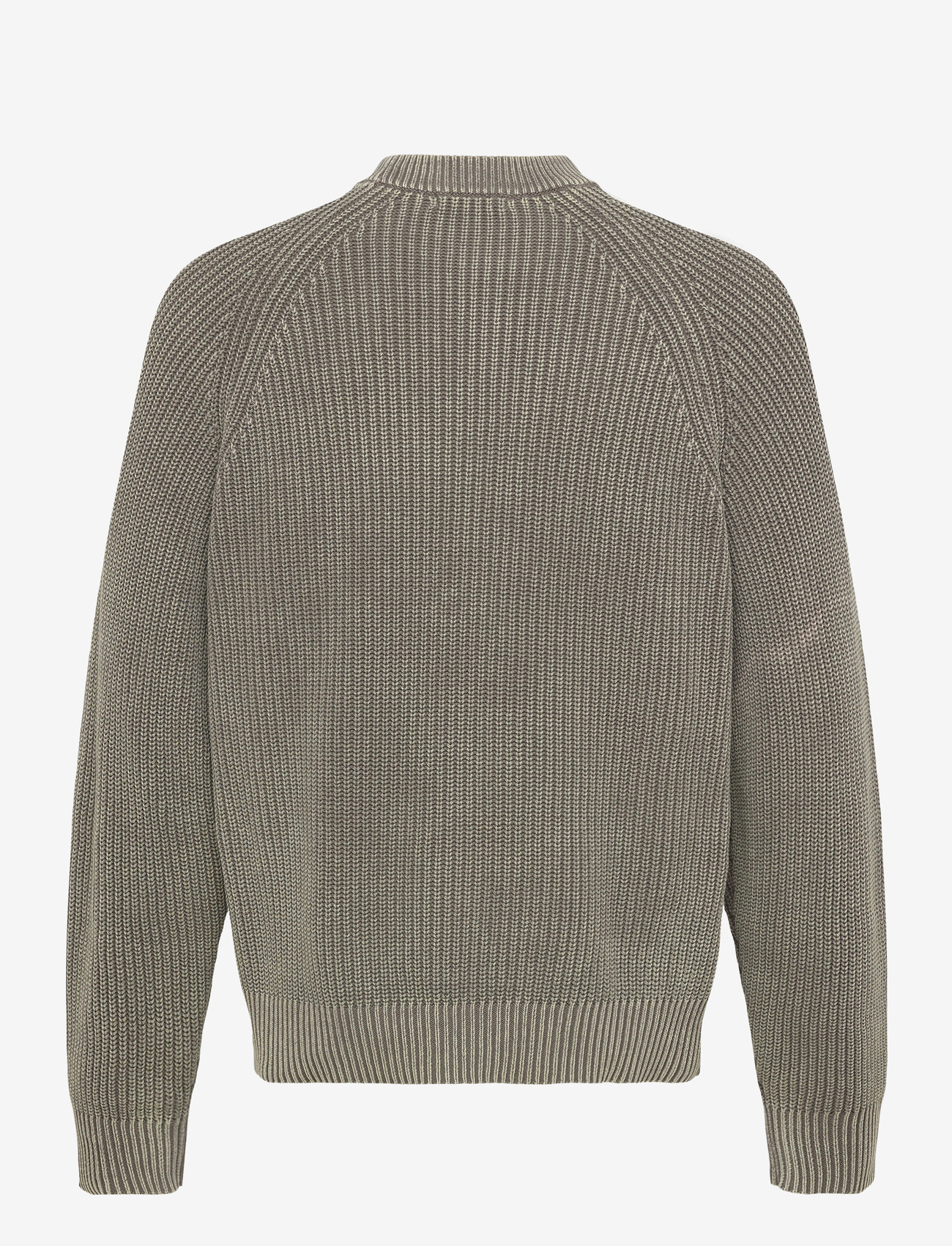 Weekday - Relaxed Knitted Cotton Sweater - polokrage - dark grey wash - 1