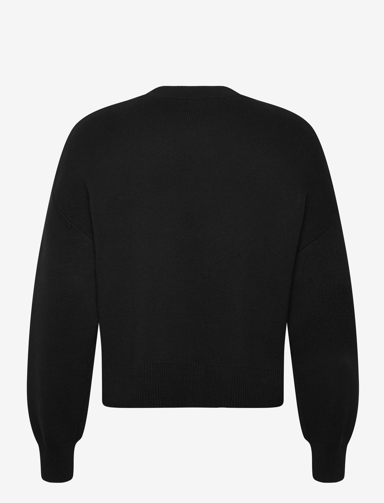 Weekday - Relaxed Boxy Knitted Sweater - rundhalsad - black - 1