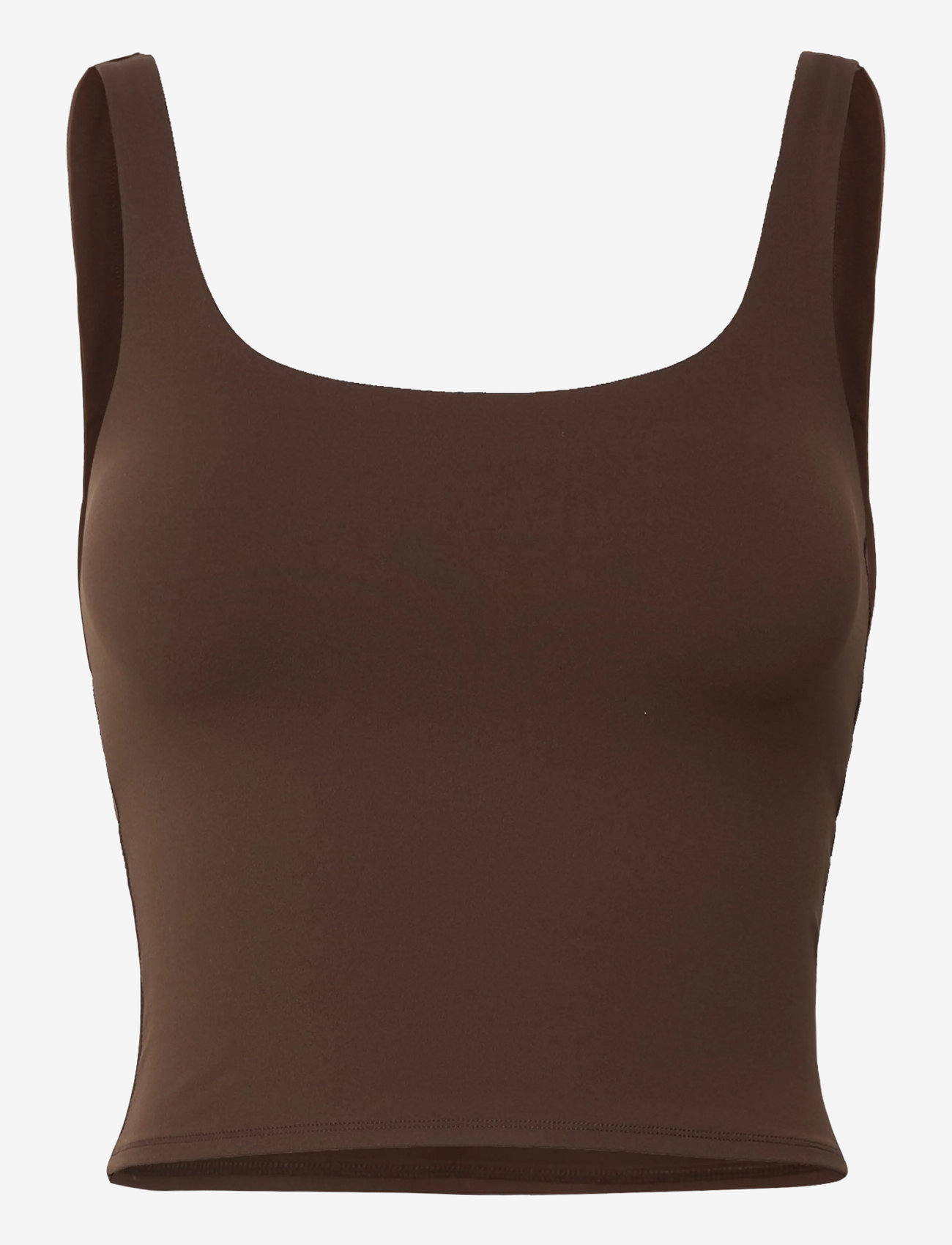 Weekday - Cropped Sports Top - crop tops - dark brown - 0