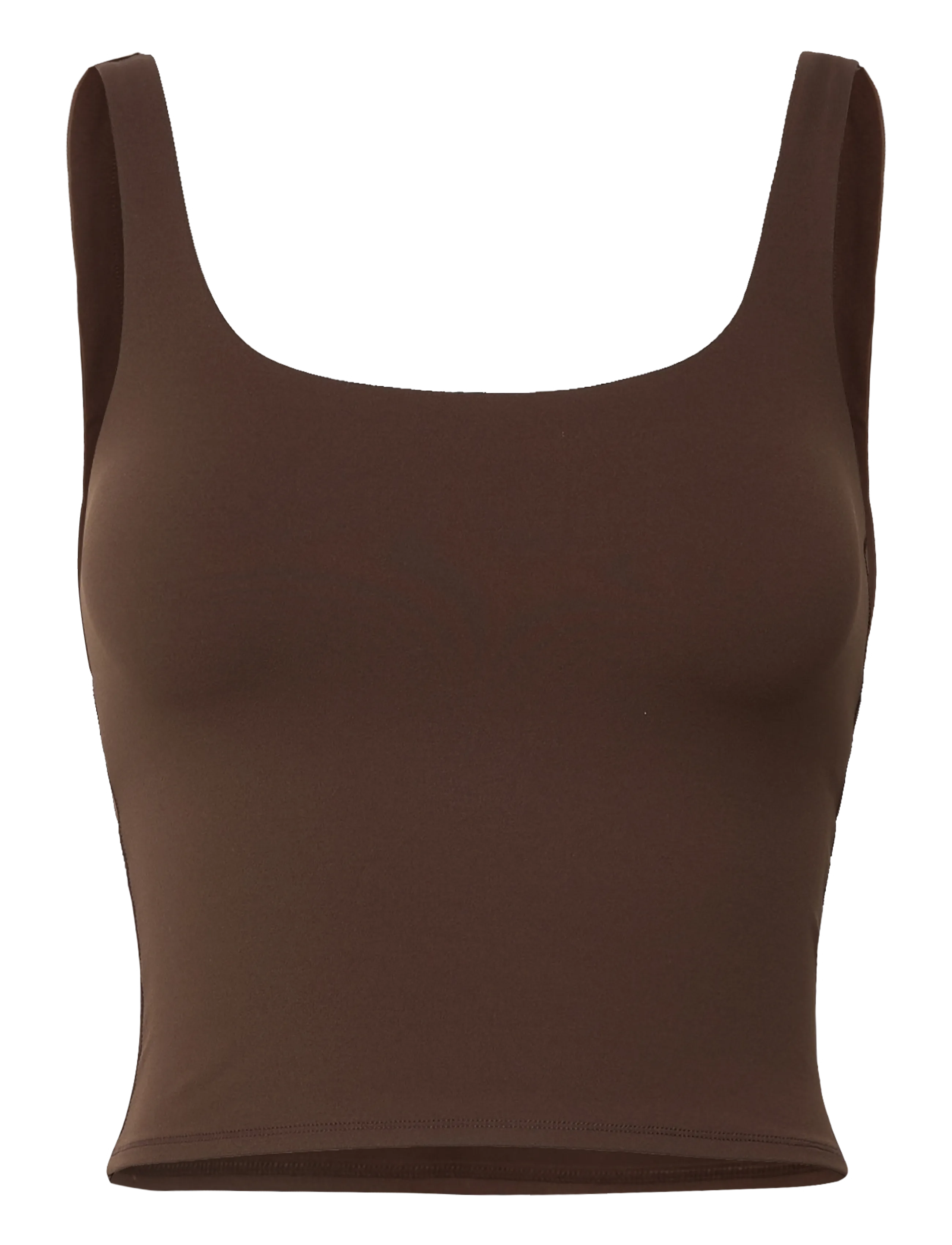 Weekday Cropped Sports Top - Crop Tops - DARK BROWN / brown