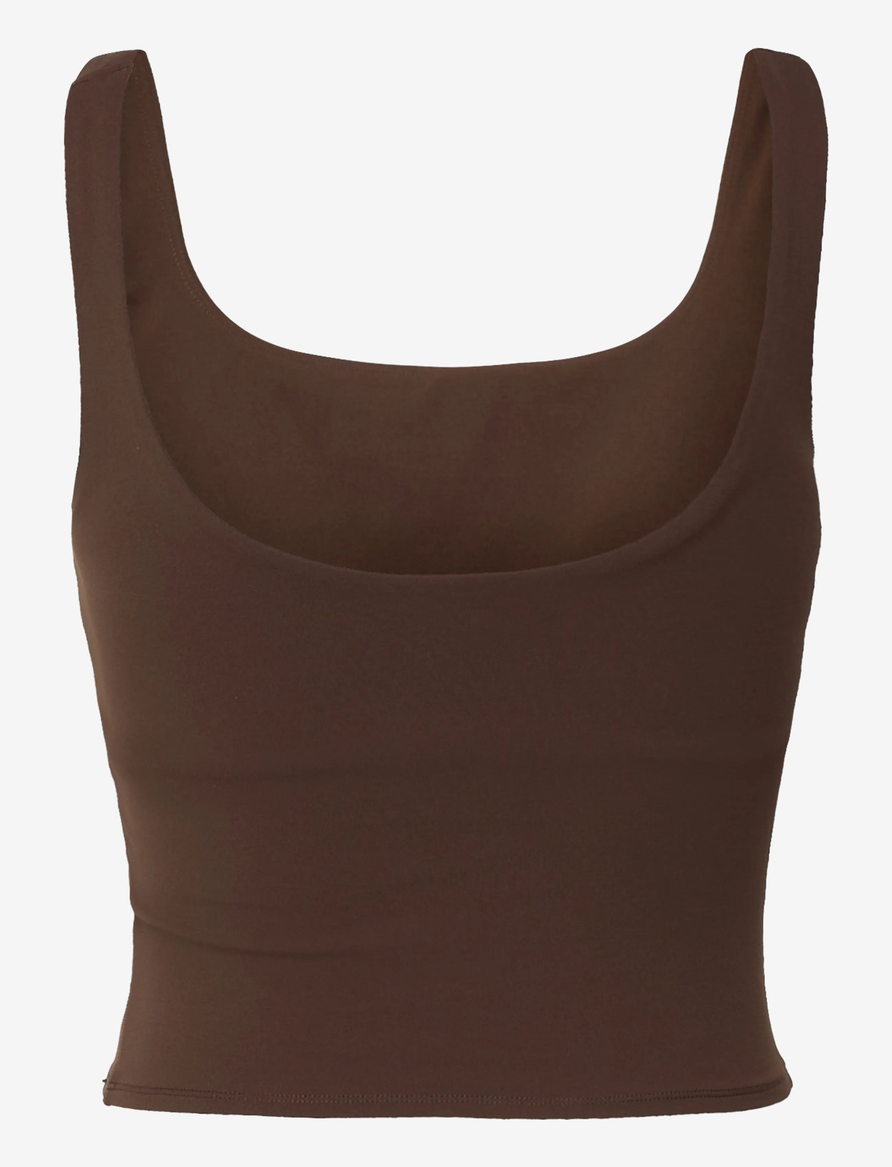 Weekday - Cropped Sports Top - crop tops - dark brown - 1
