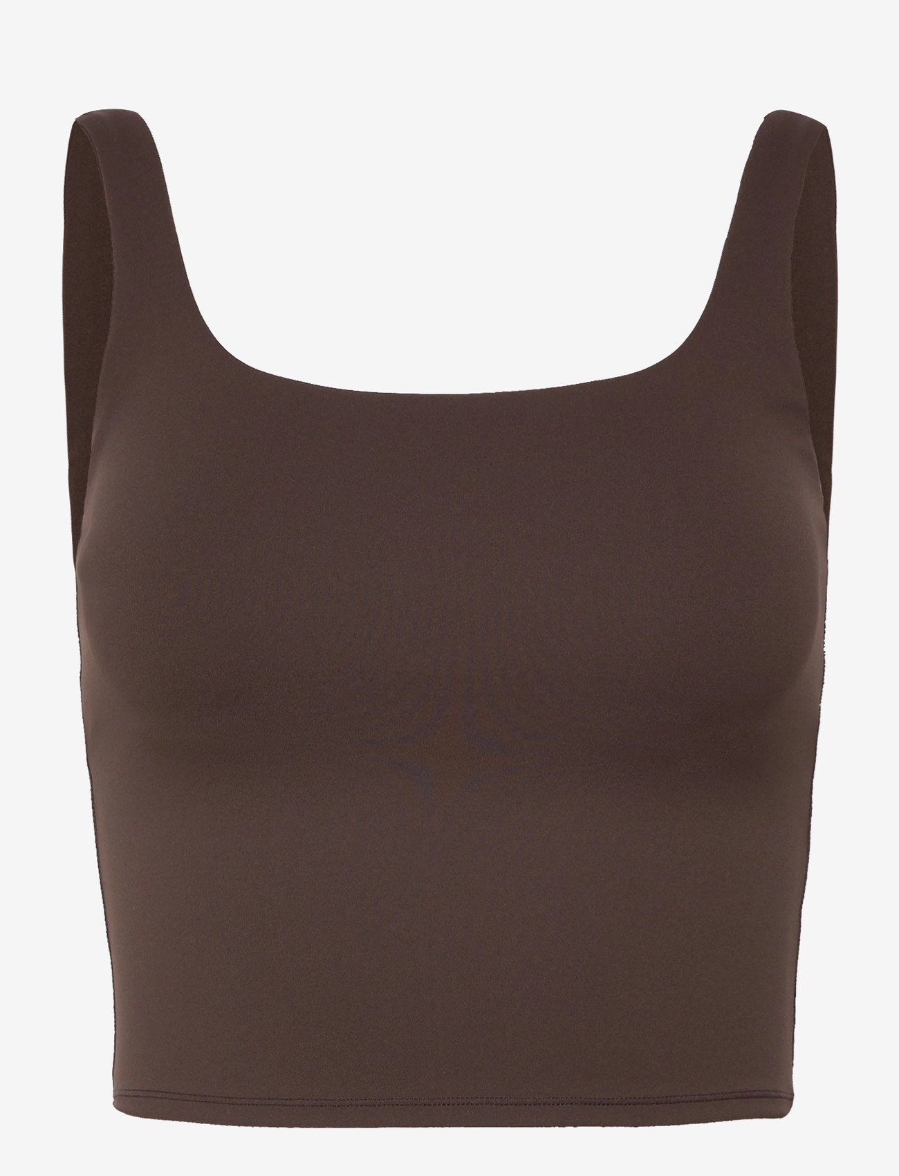Weekday - Cropped Sports Top - crop tops - dark brown - 0
